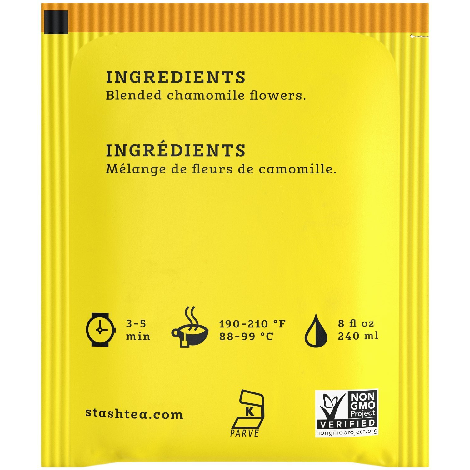 Stash Tea Soothing Chamomile Herbal Tea - Naturally Caffeine Free, Non-Gmo Project Verified Premium Tea With No Artificial Ingredients, 20 Count (Pack Of 6) - 120 Bags Total