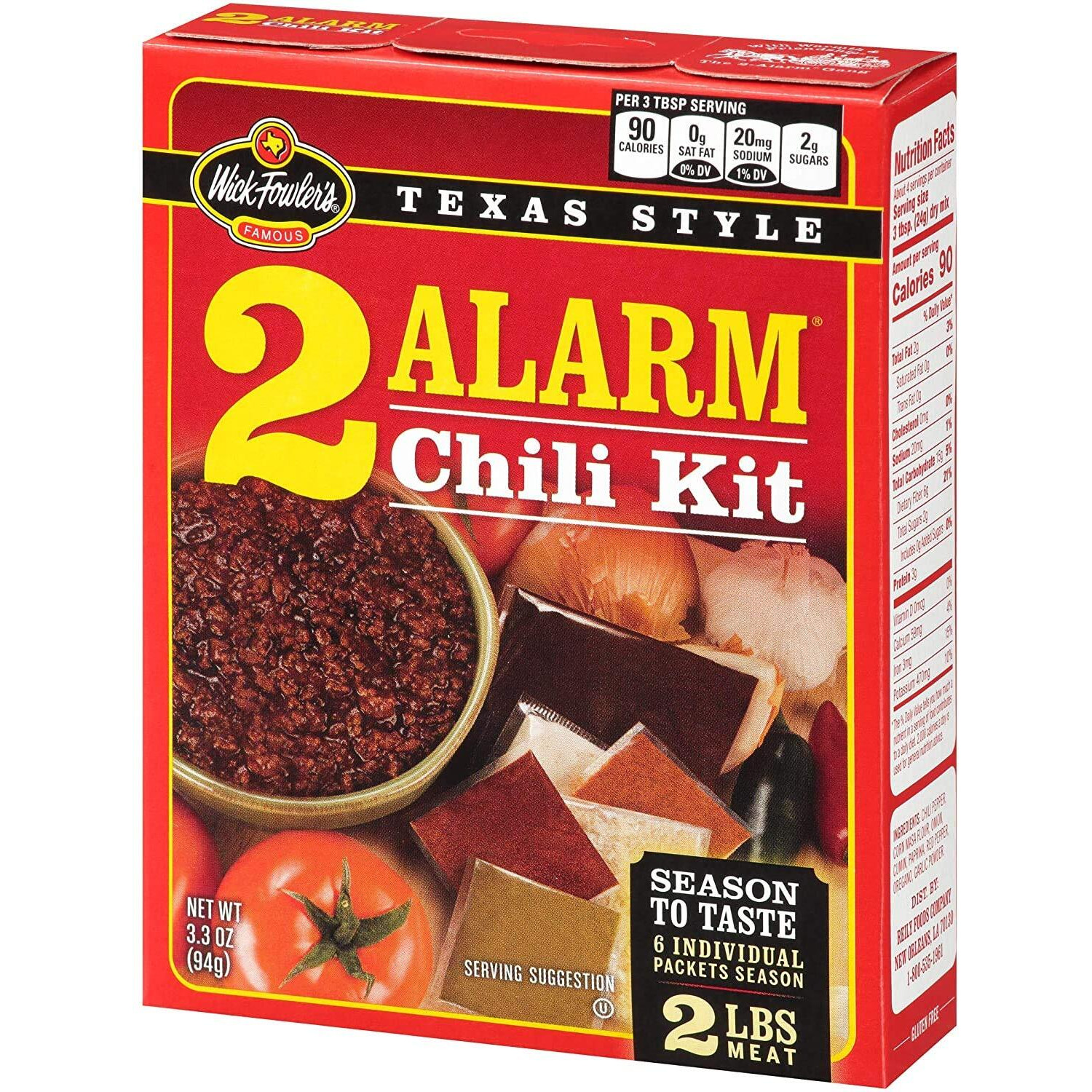 Wick Fowler, 2-Alarm Chili Kit, 3.3 Ounce