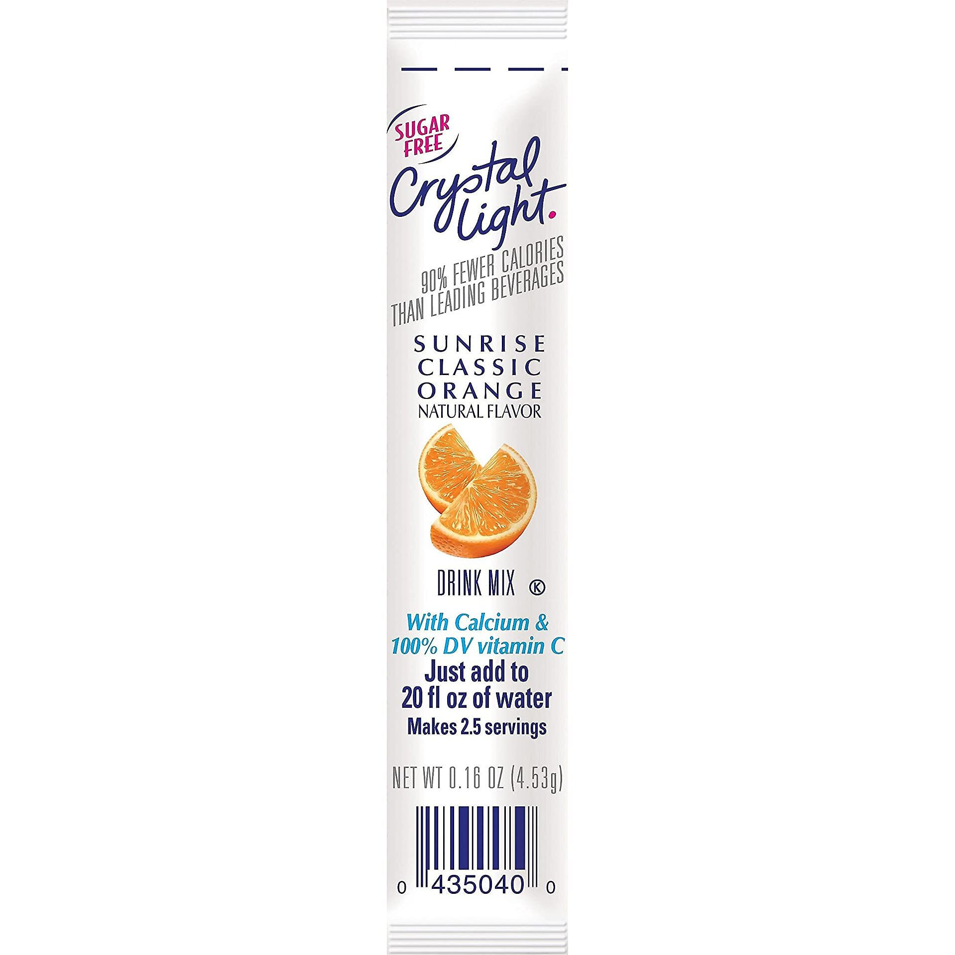 Crystal Light On The Go Drink Mix, Sunrise Classic Orange - 30 Count, 0.17Oz