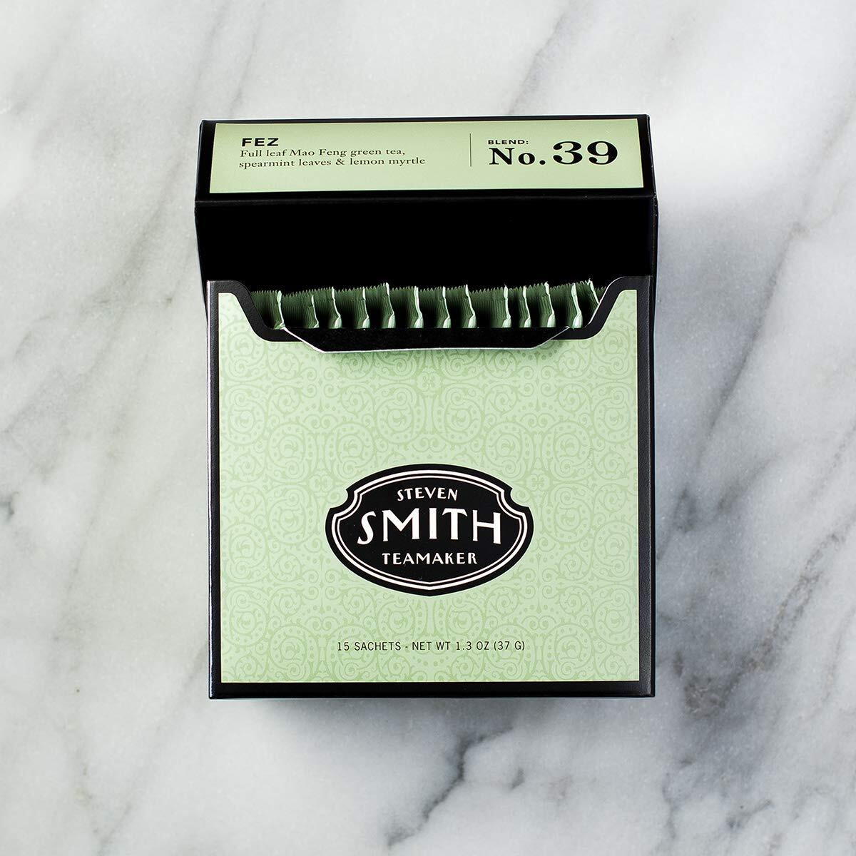 Smith Teamaker Fez Blend No. 39 (Full Leaf Green Tea), 1.3 Oz, 15 Bags