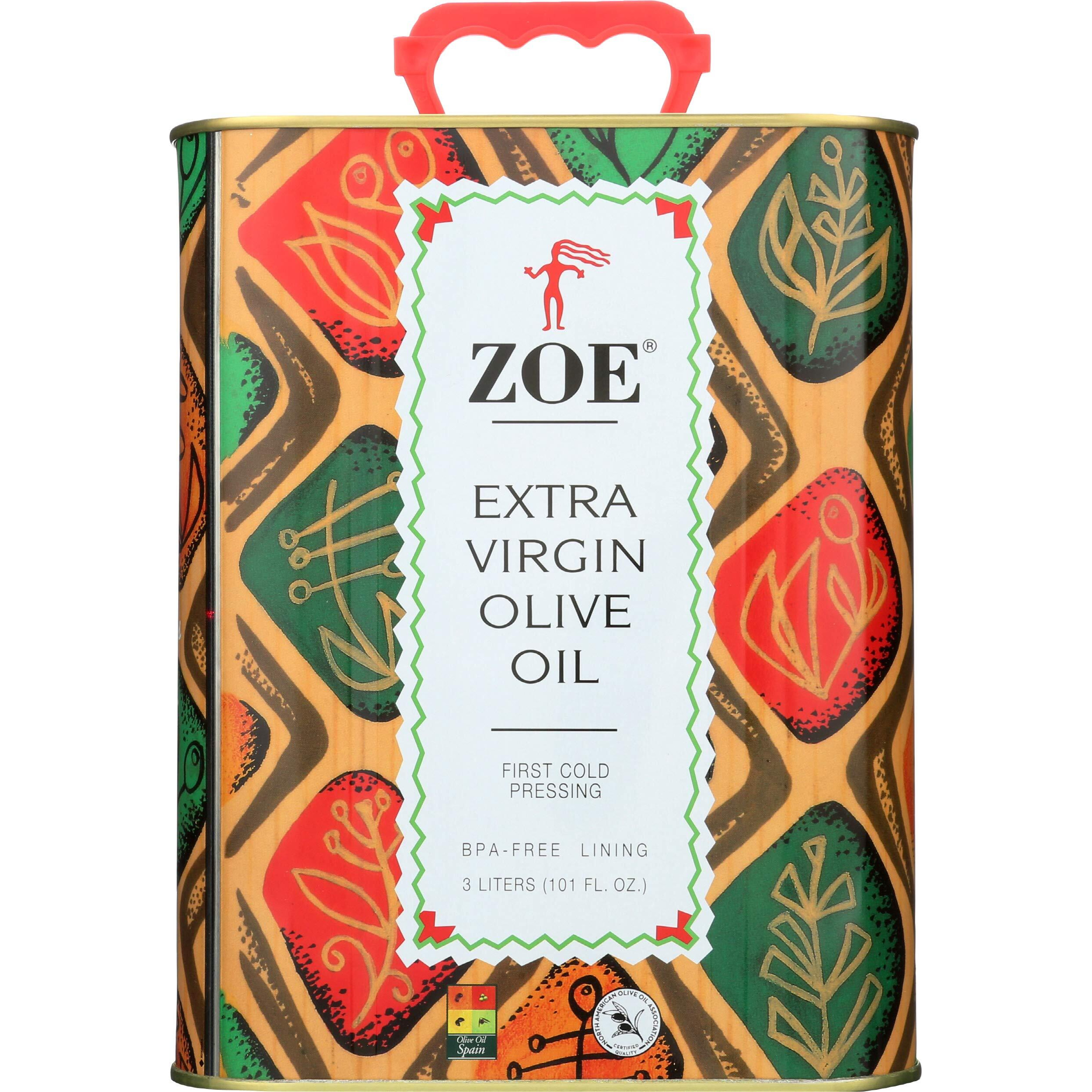 Zoe Extra Virgin Olive Oil Tin, 3 Liter, 101.4 Ounce