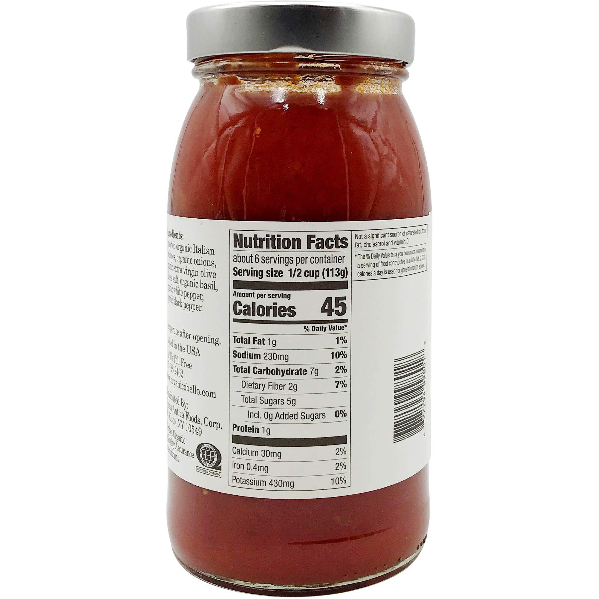 Organico Bello Organic Pasta Sauce Tomato Basil - 25 Oz