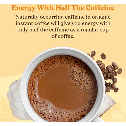 Mushroom Coffee Latte By Four Sigmatic | Daily Dose Alternative | Organic Instant Coffee Latte Mix With Lion's Mane, Chaga Mushrooms & Coconut Milk Powder | Keto & Dairy-Free | 10 Count