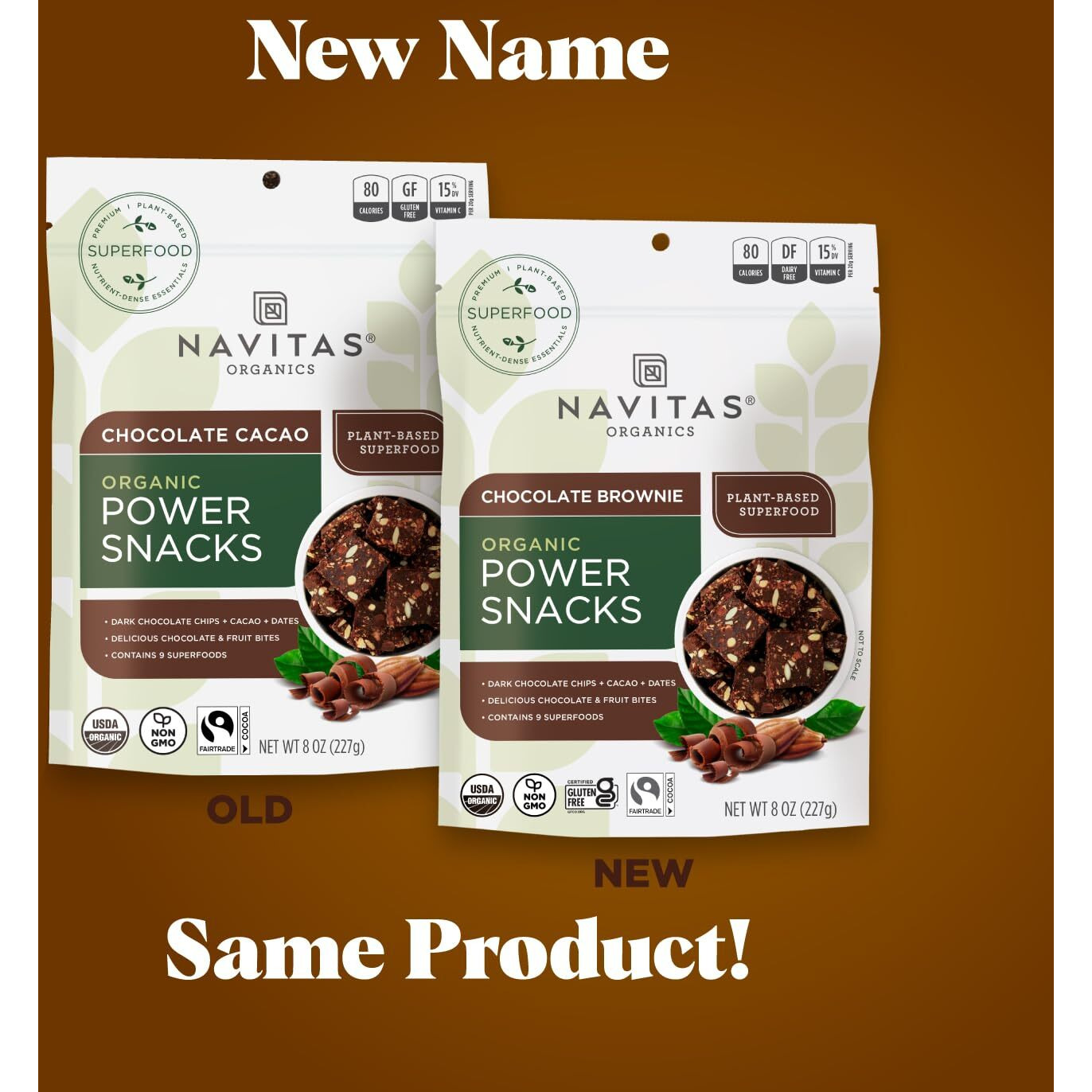 Navitas Organics Superfood Power Snacks, Chocolate Cacao, 8Oz. Bag - Organic, Non-Gmo, Gluten-Free