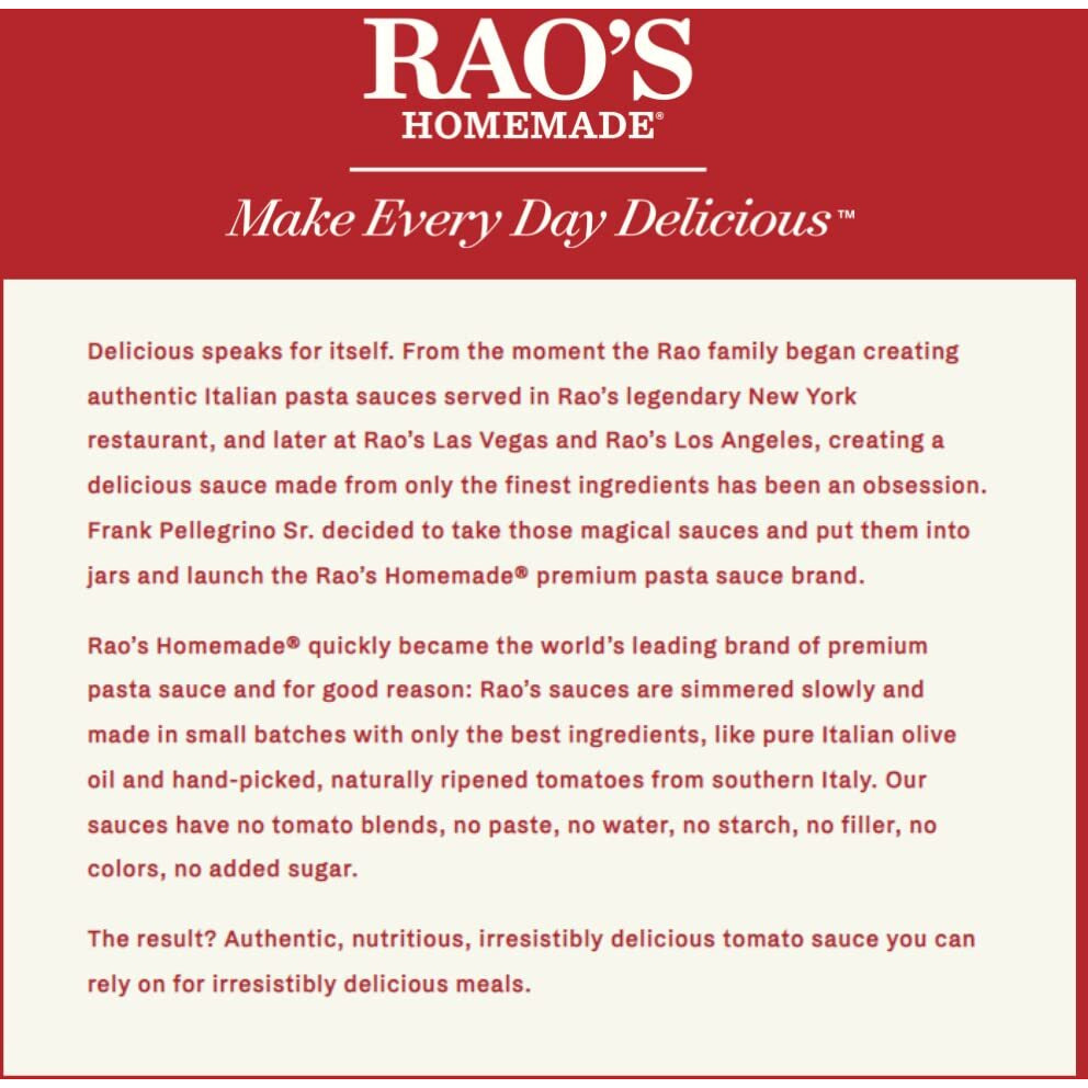 Rao's Homemade Arrabbiata Sauce, 32 Oz, Tomato Sauce, All Purpose, Keto Friendly Pasta Sauce, Premium Quality Tomatoes From Italy & Crushed Red Pepper