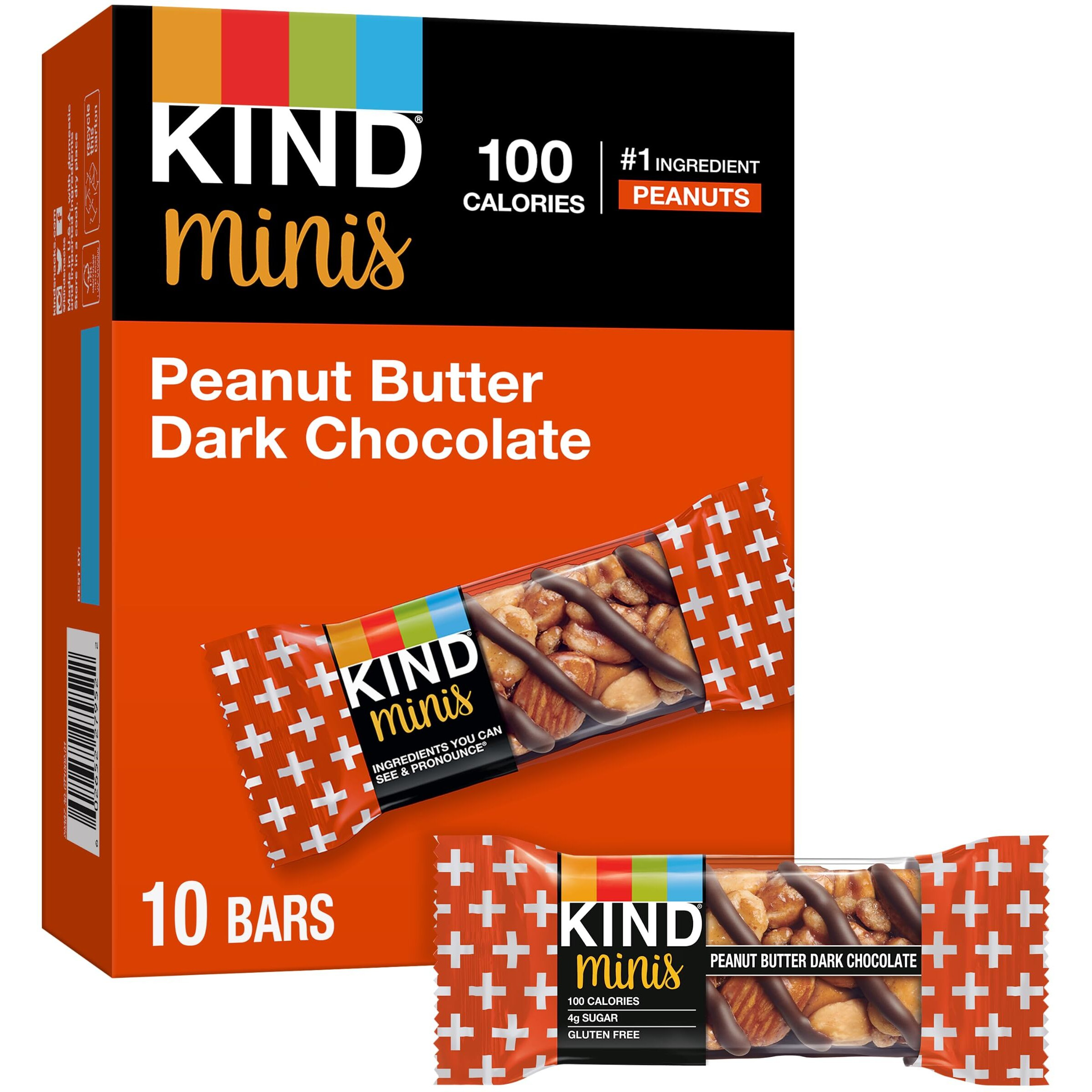 Kind Minis, Peanut Butter Dark Chocolate, 0.7 Oz (Pack Of 10)