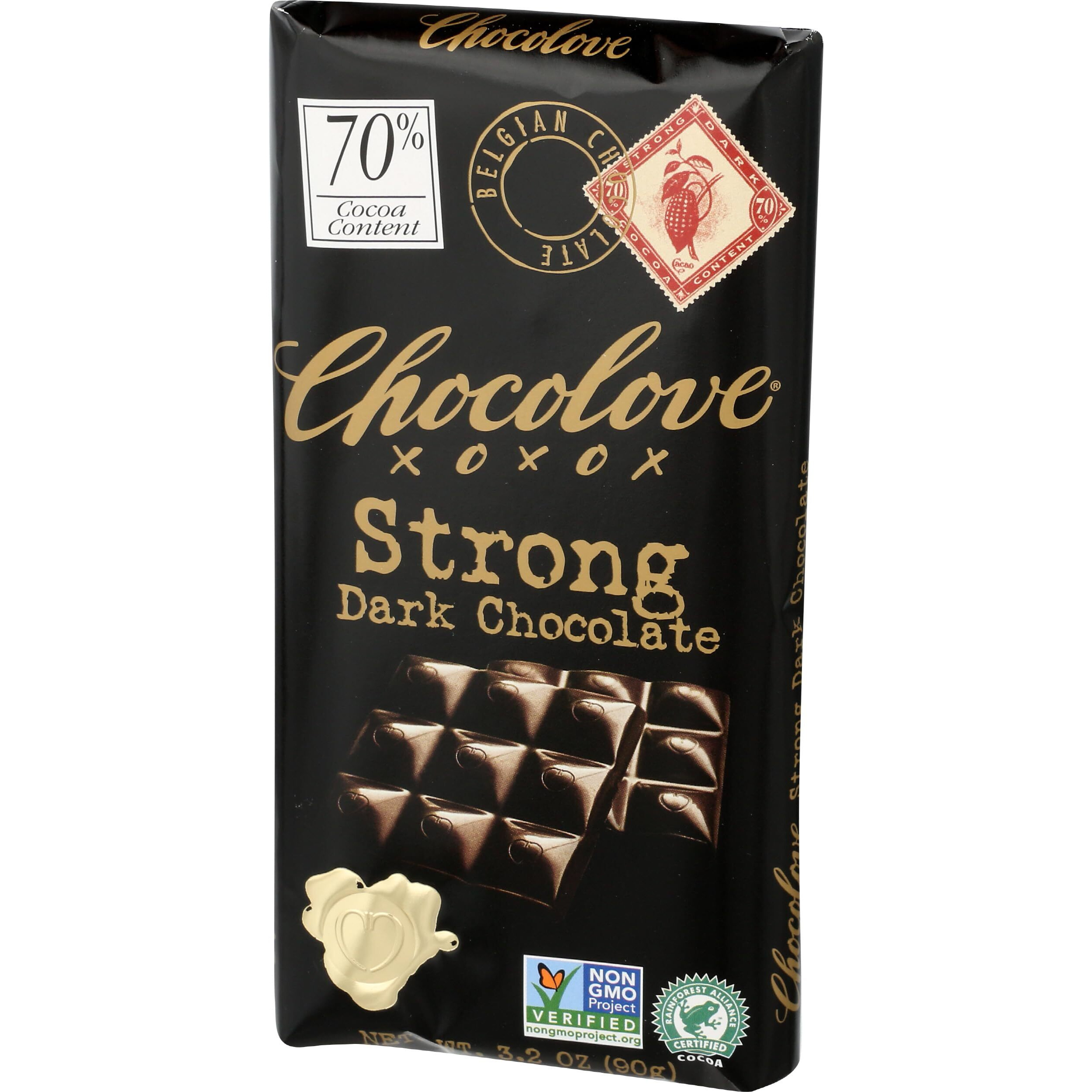 Chocolove Strong Dark Chocolate, 3.2 Oz