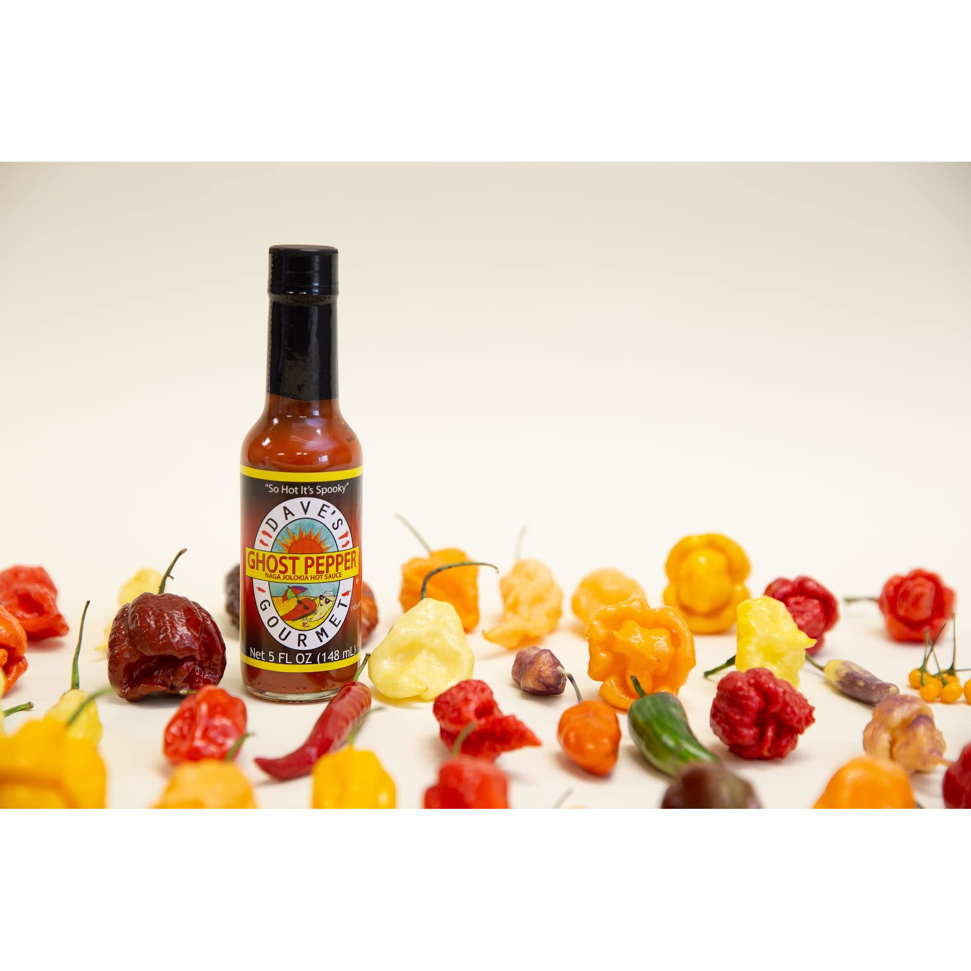 Dave's Ghost Pepper Naga Jolokia Hot Sauce 5Oz