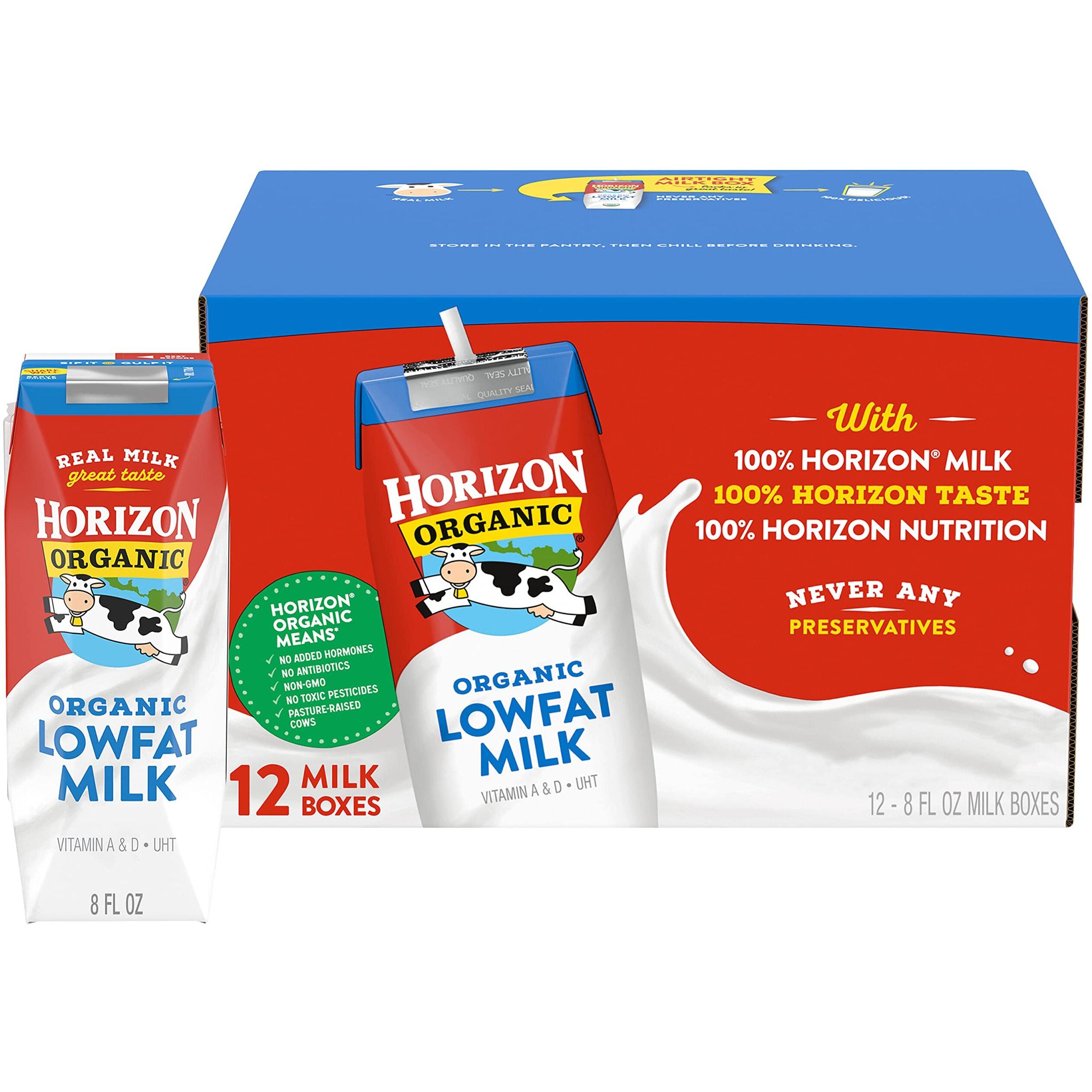 Horizon Organic Shelf-Stable 1% Low Fat Milk Boxes, 8 Oz., 12 Pack