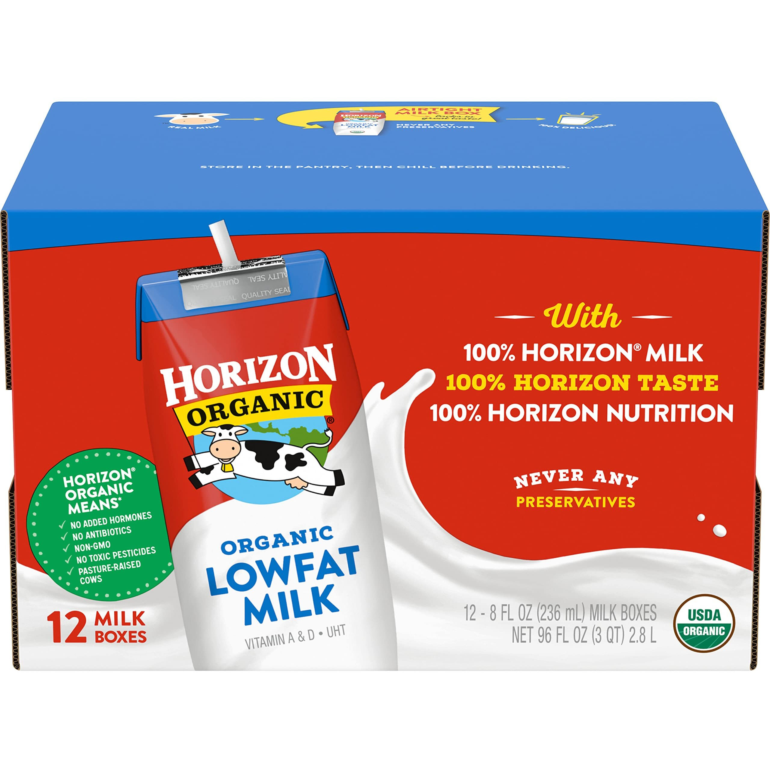 Horizon Organic Shelf-Stable 1% Low Fat Milk Boxes, 8 Oz., 12 Pack