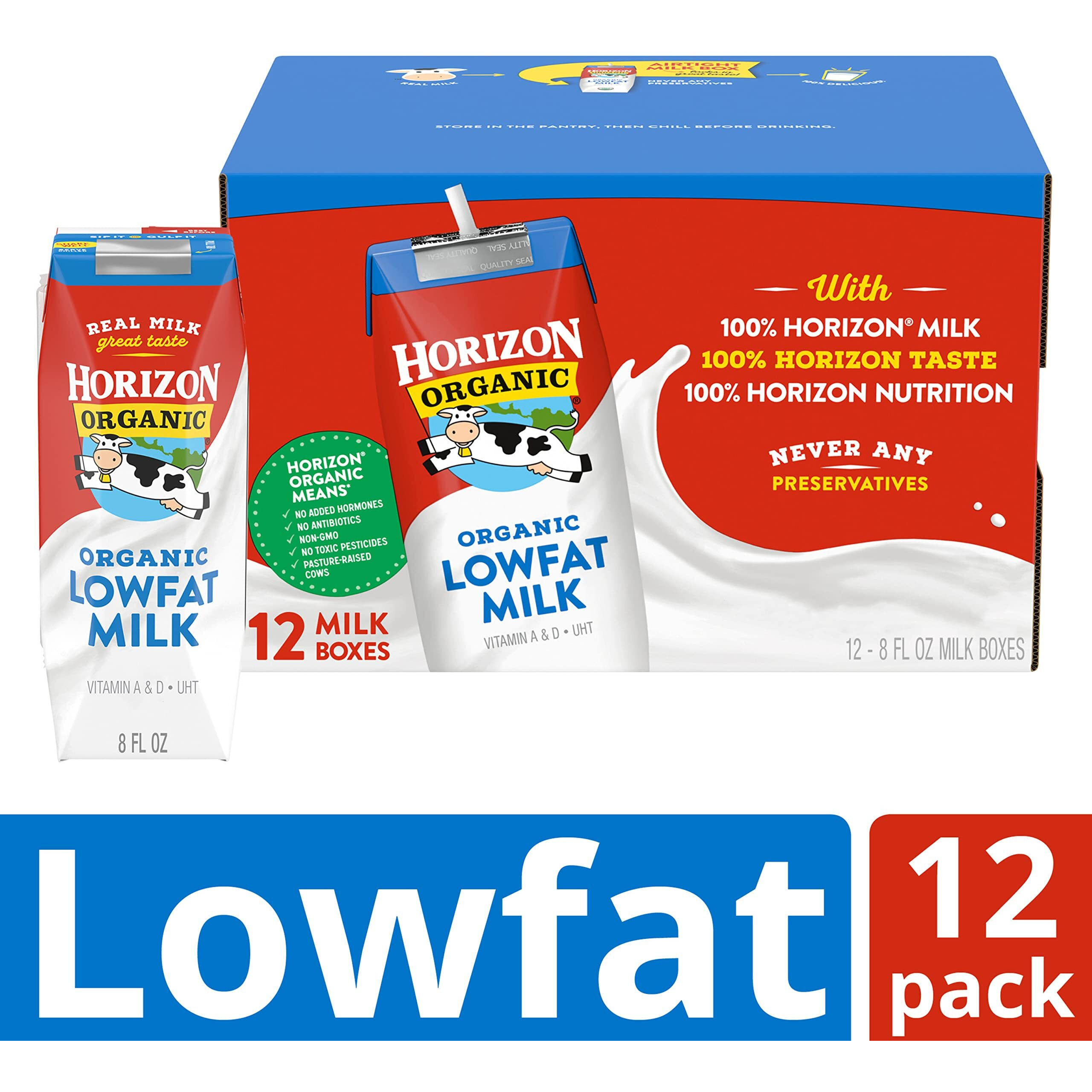 Horizon Organic Shelf-Stable 1% Low Fat Milk Boxes, 8 Oz., 12 Pack