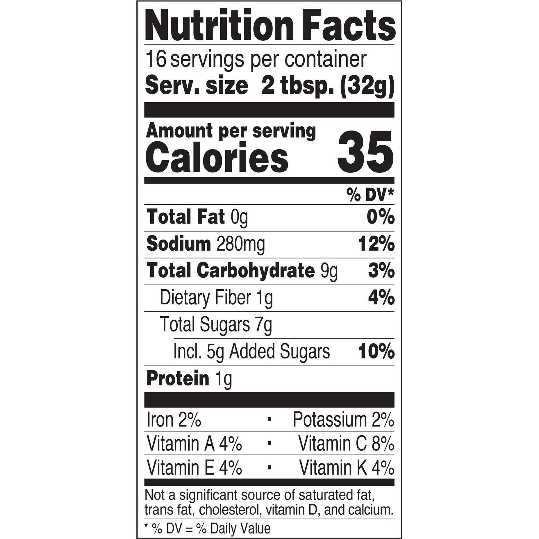 True Made Foods Vegetable Bbq Sauce, Low Sugar, 18 Oz