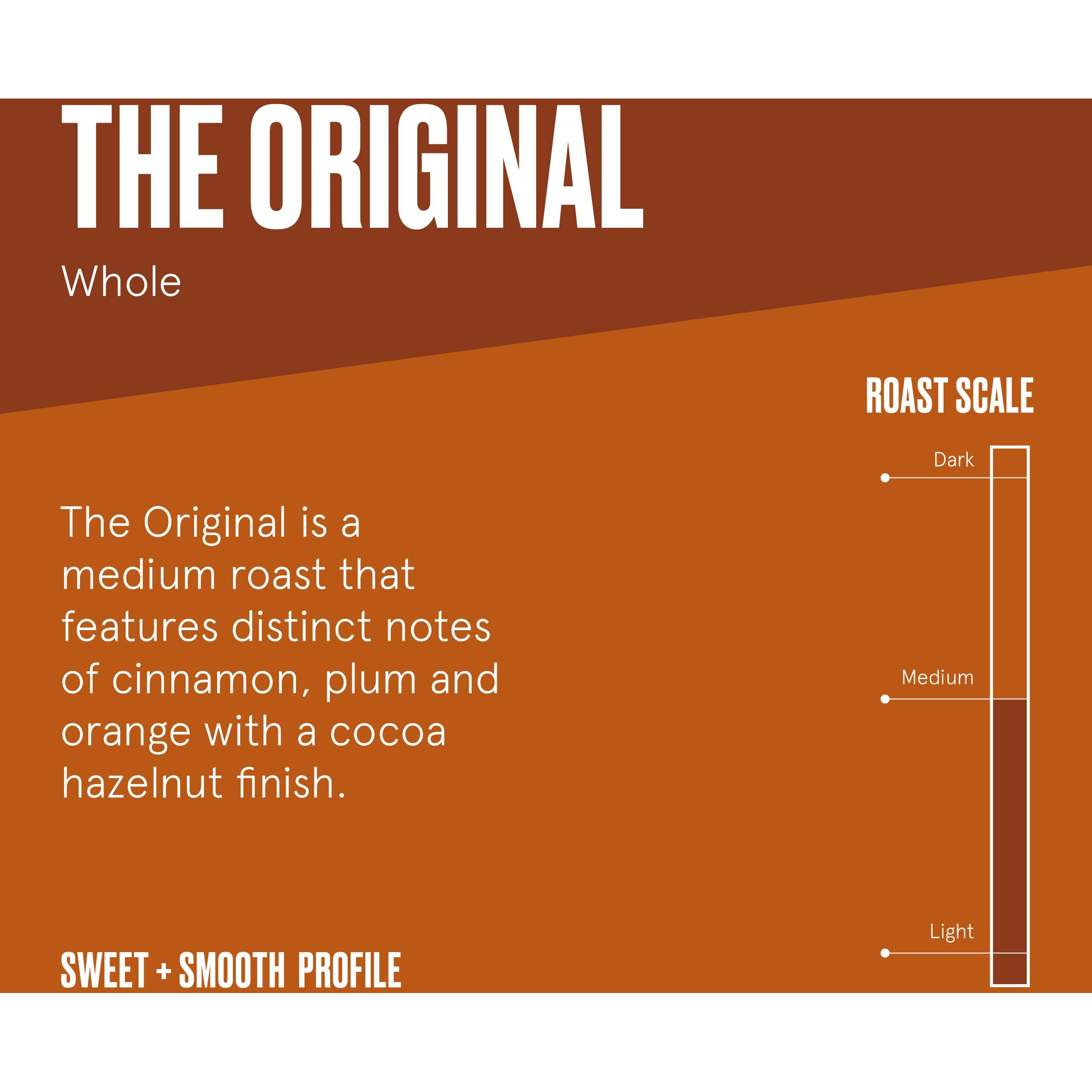 Bulletproof Original Medium Roast Whole Bean Coffee, 12 Ounces, 100% Arabica Coffee Sourced From Central And South America