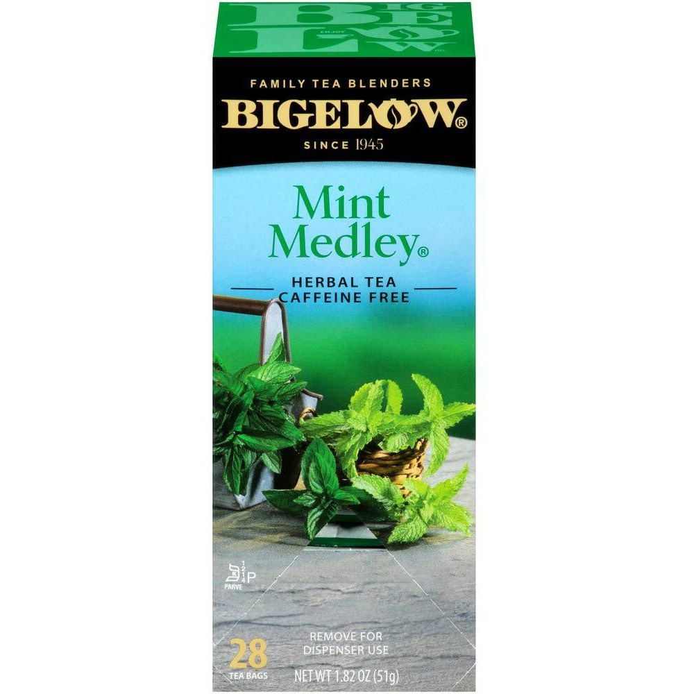 Bigelow Mint Medley Herbal Tea Bags 28-Count Box (Pack Of 1) Mint Tea Bags Peppermint & Spearmint Herbal Tea All Natural Gluten Free
