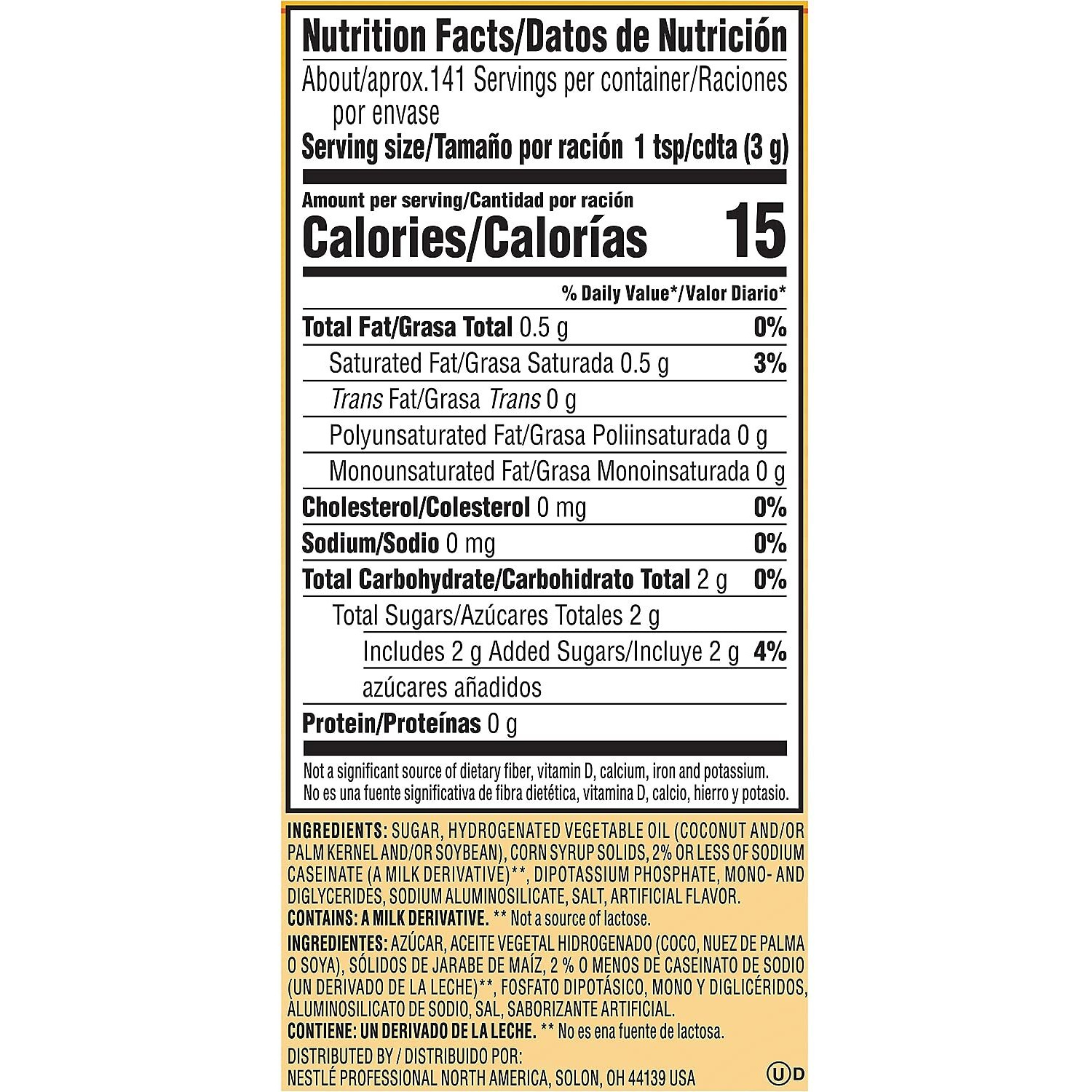 Nestle Coffee Mate, Nes12345, Powdered Coffee Creamer, Gluten-Free, 1 Each