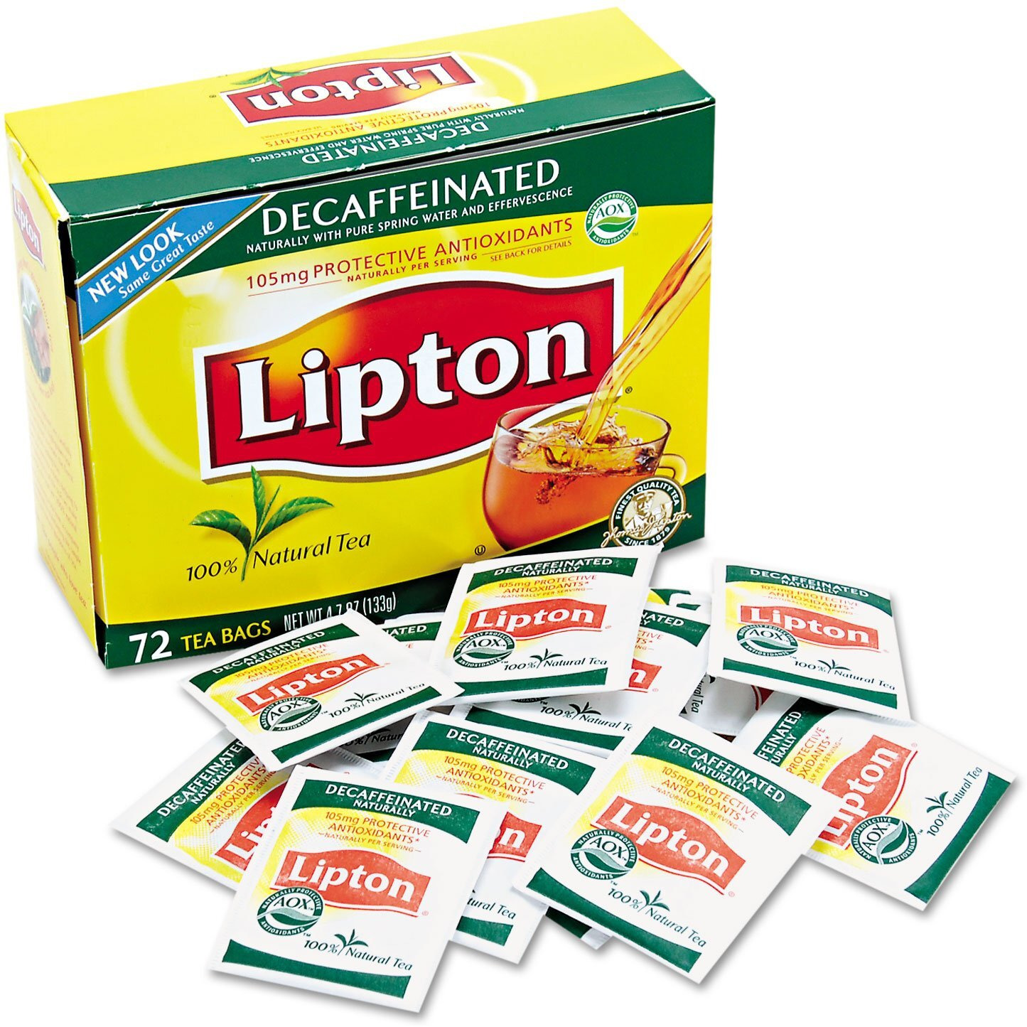 Lipton Hot Tea Black Decaffeinated 72 Count