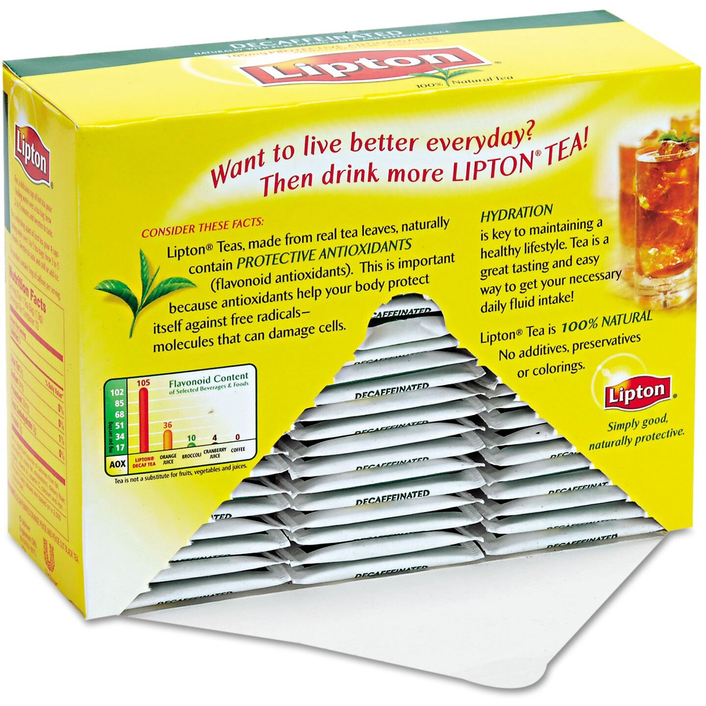 Lipton Hot Tea Black Decaffeinated 72 Count