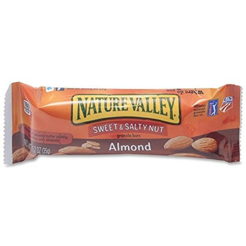 Nature Valley Granola Bars, Sweet And Salty Nut Almond Cereal, 1.2 Oz Bar, 16/Box