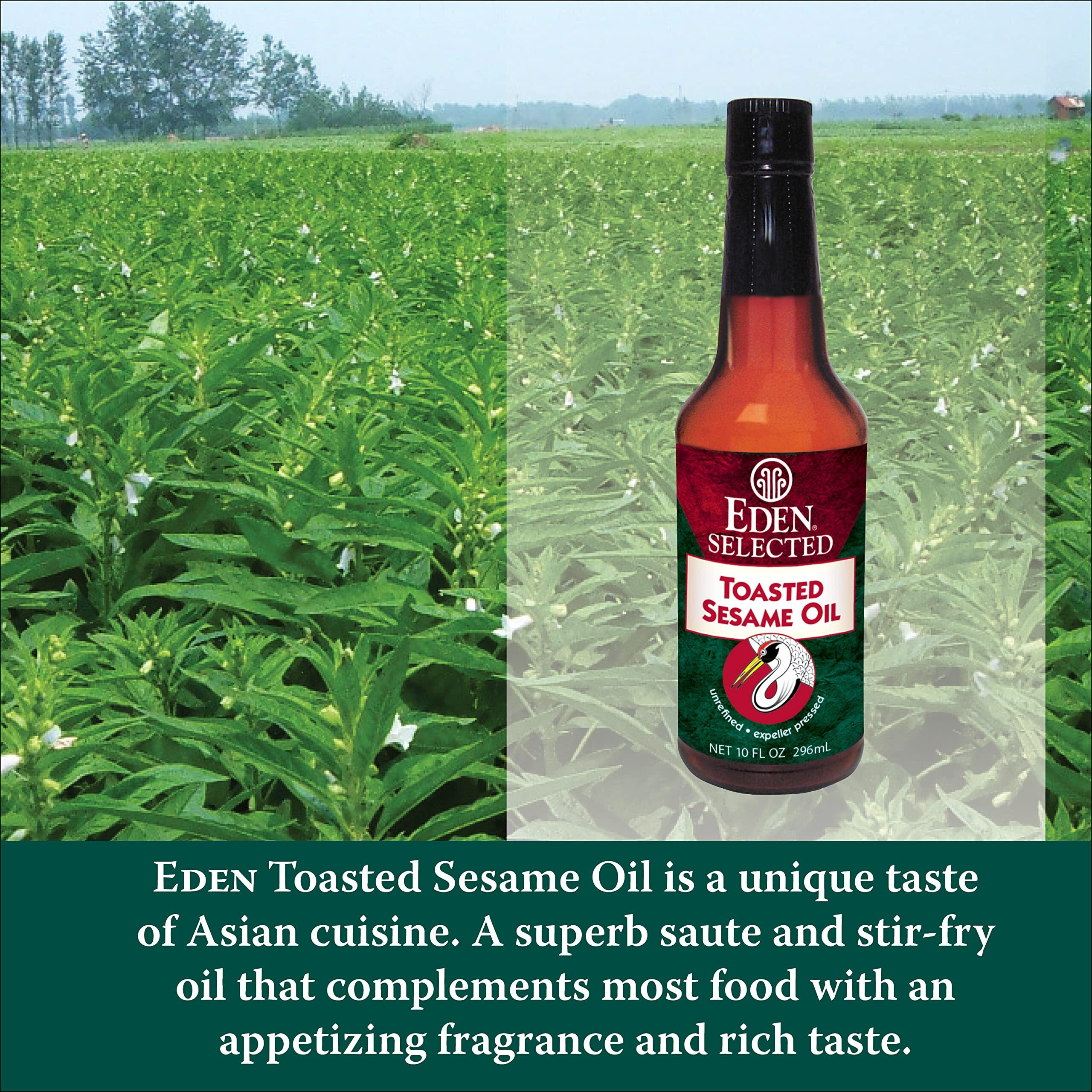 Eden Toasted Sesame Oil, Unrefined, Expeller Pressed, Product Of Japan, Non-Gmo, 10 Fl Oz