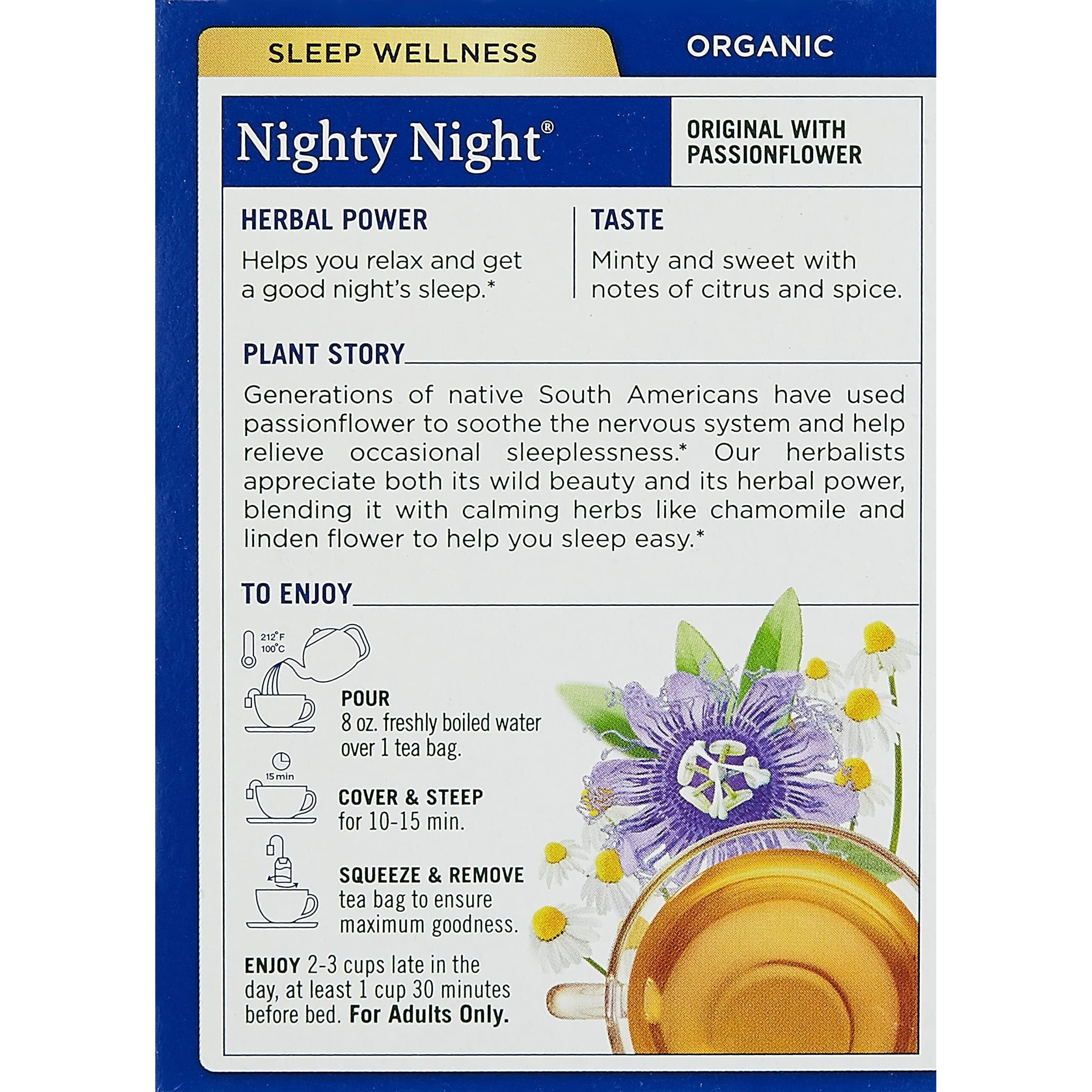 Traditional Medicinals Tea, Organic Nighty Night, Relax & Get A Good Night's Sleep, 16 Tea Bags