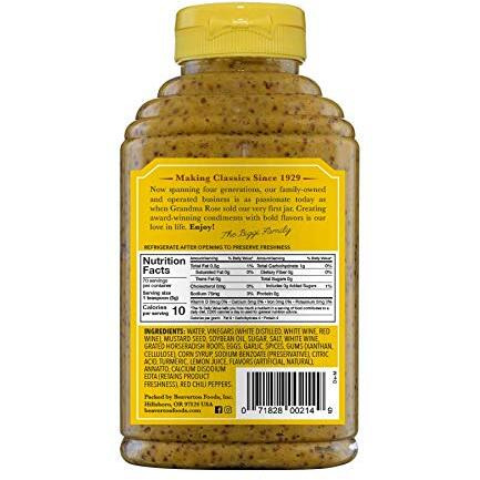 Beaver Deli Mustard, 12.5 Ounce Squeeze Bottle (Pack Of 6)