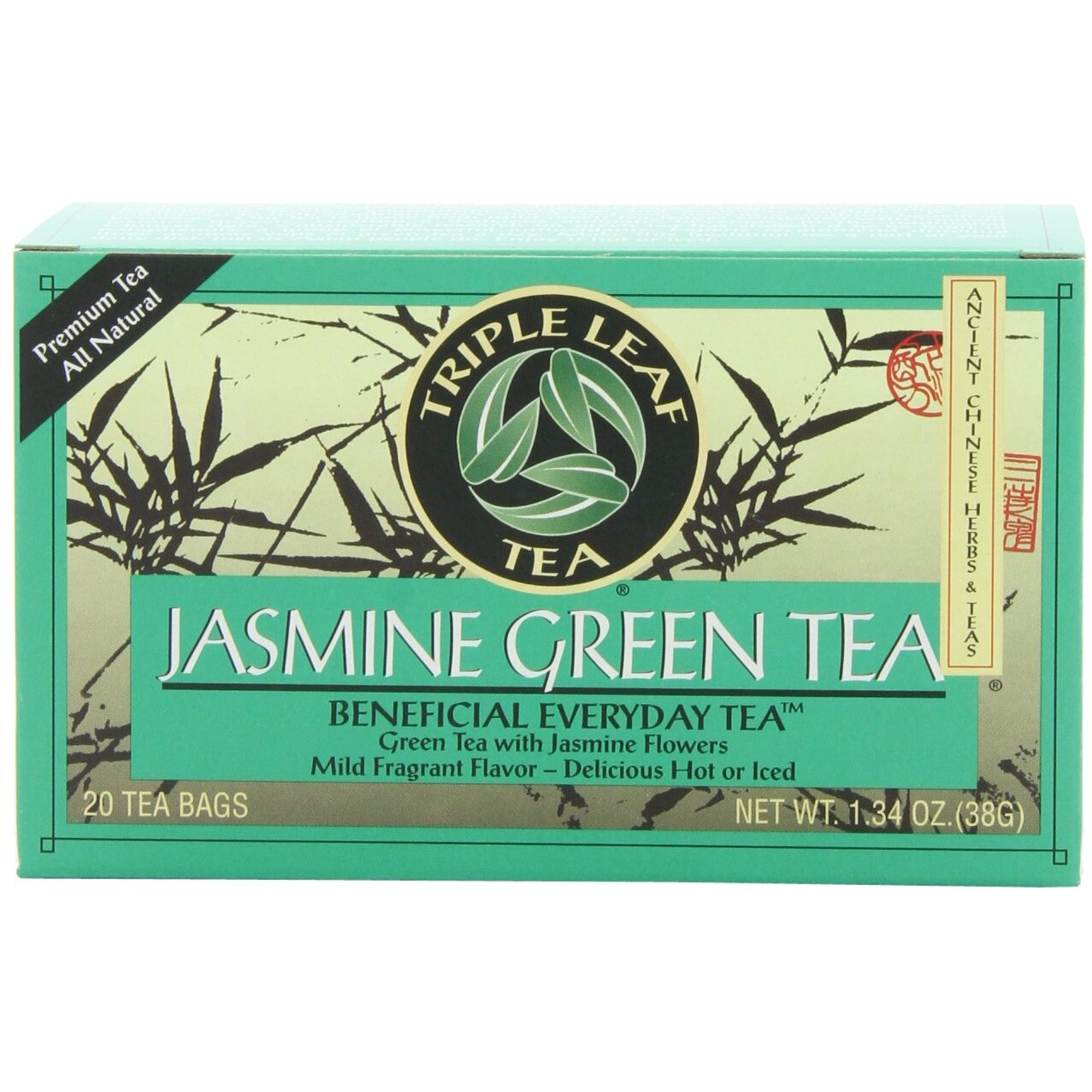 Triple Leaf Tea, Jasmine Green Tea, 20 Tea Bags (Pack Of 6)