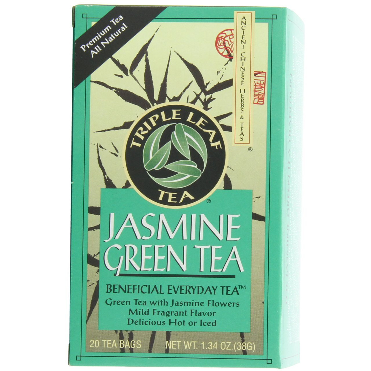 Triple Leaf Tea, Jasmine Green Tea, 20 Tea Bags (Pack Of 6)