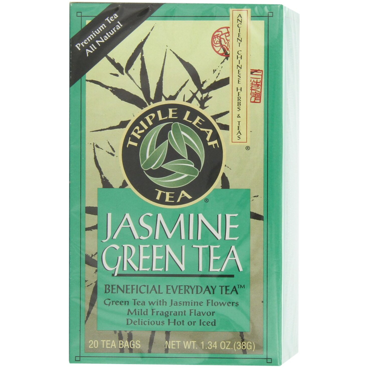 Triple Leaf Tea, Jasmine Green Tea, 20 Tea Bags (Pack Of 6)