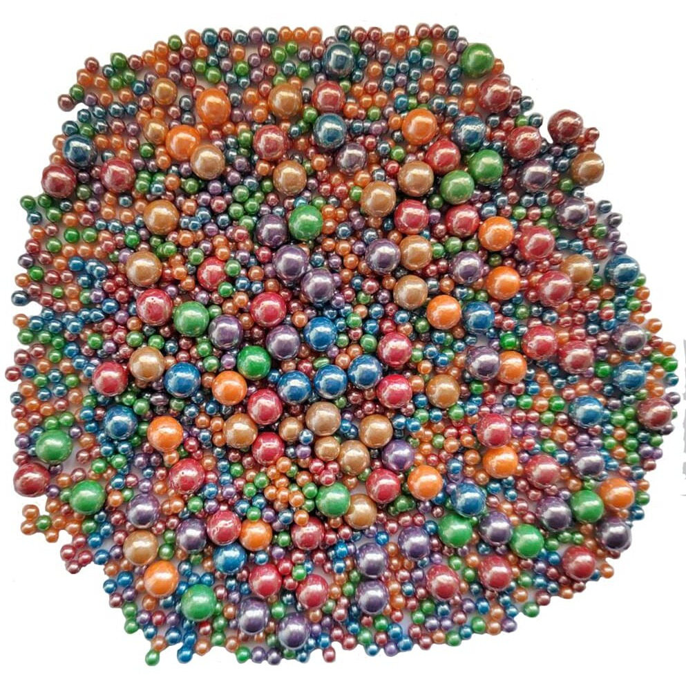 Edible Deep Colorful Sugar Pearls Candy Sprinkles 120G/ 4.23Ounce Baking Cake Sprinkles Cupcake And Cake Topper Cookie Decorations Wedding Party Valentines Halloween Christmas Supplies
