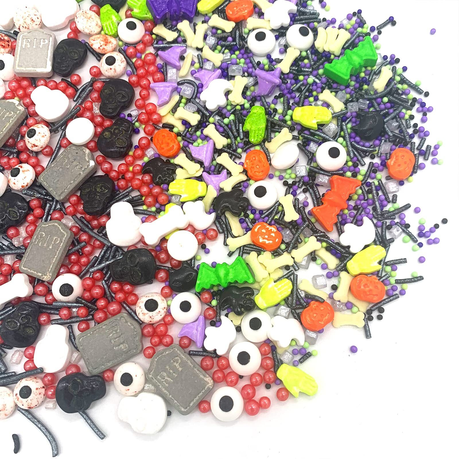 7 Ounce Eyes Pumpkin Vampire Sprinkles Halloween Sprinkle Skull Halloween Cupcakes Cake Topper Decoration
