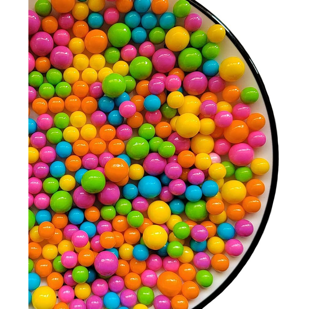Edible Multicolour Pearl Sugar Sprinkles Candy Mixing Size Baking Cake Decorations Cupcake Toppers Cookie Decorating Wedding Party Valentine's Halloween Christmas Supplies 100G/ 3.53Oz