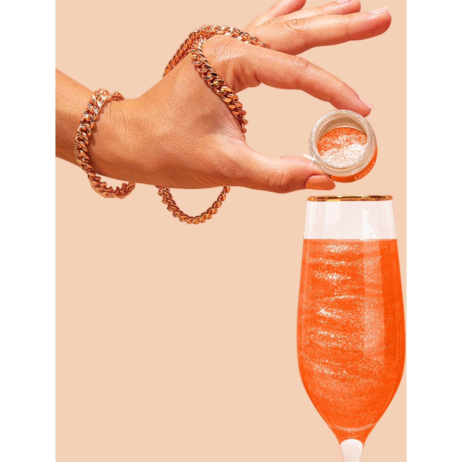 Fancy Sprinkles Halloween Season Premium Edible Glitter, 100% Edible Glitter For Sparkling Food & Drinks No Taste Or Texture (4G, Carnelian Orange)