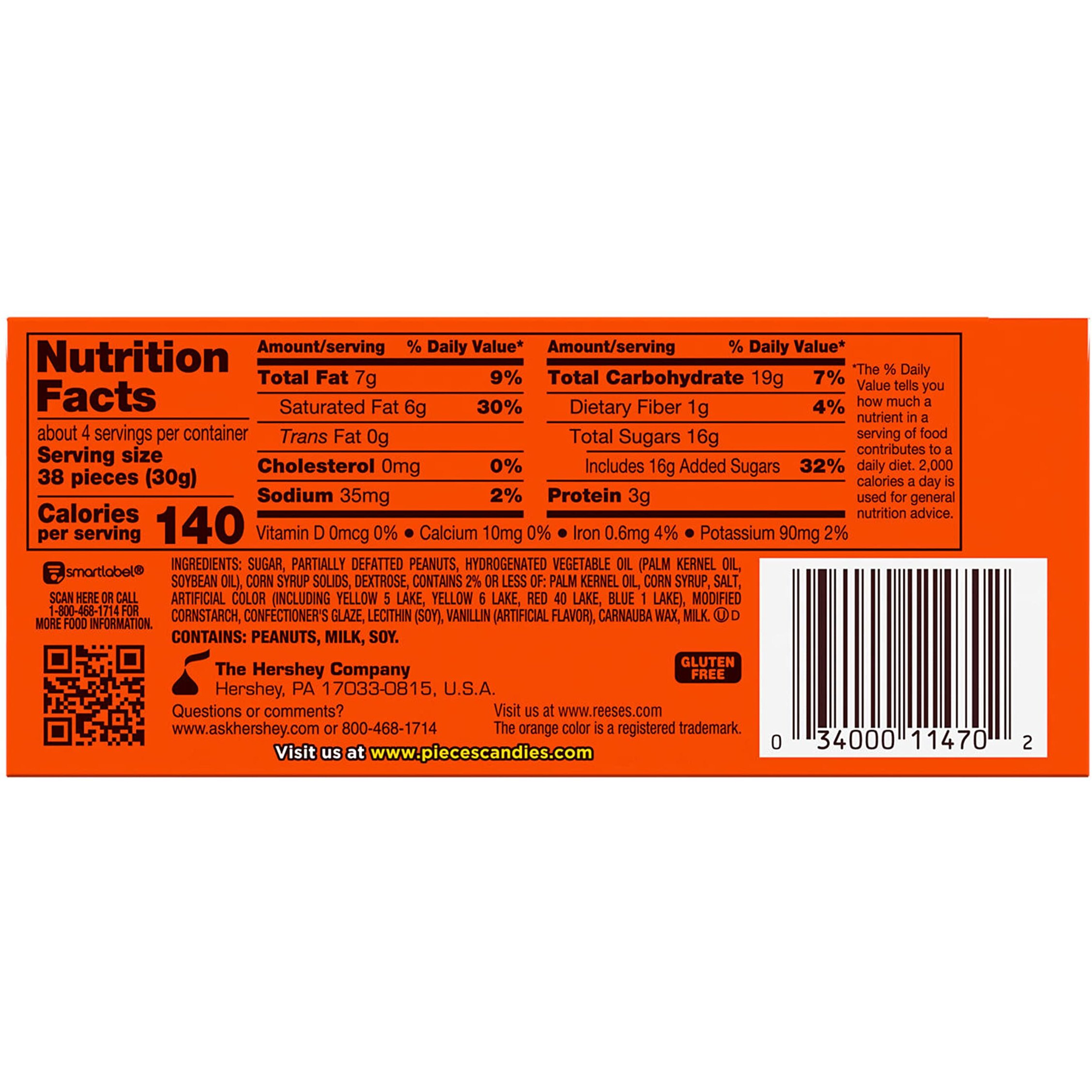 Reese's Pieces Peanut Butter In A Crunchy Shell, Halloween Candy Boxes, 4 Oz (12 Count)