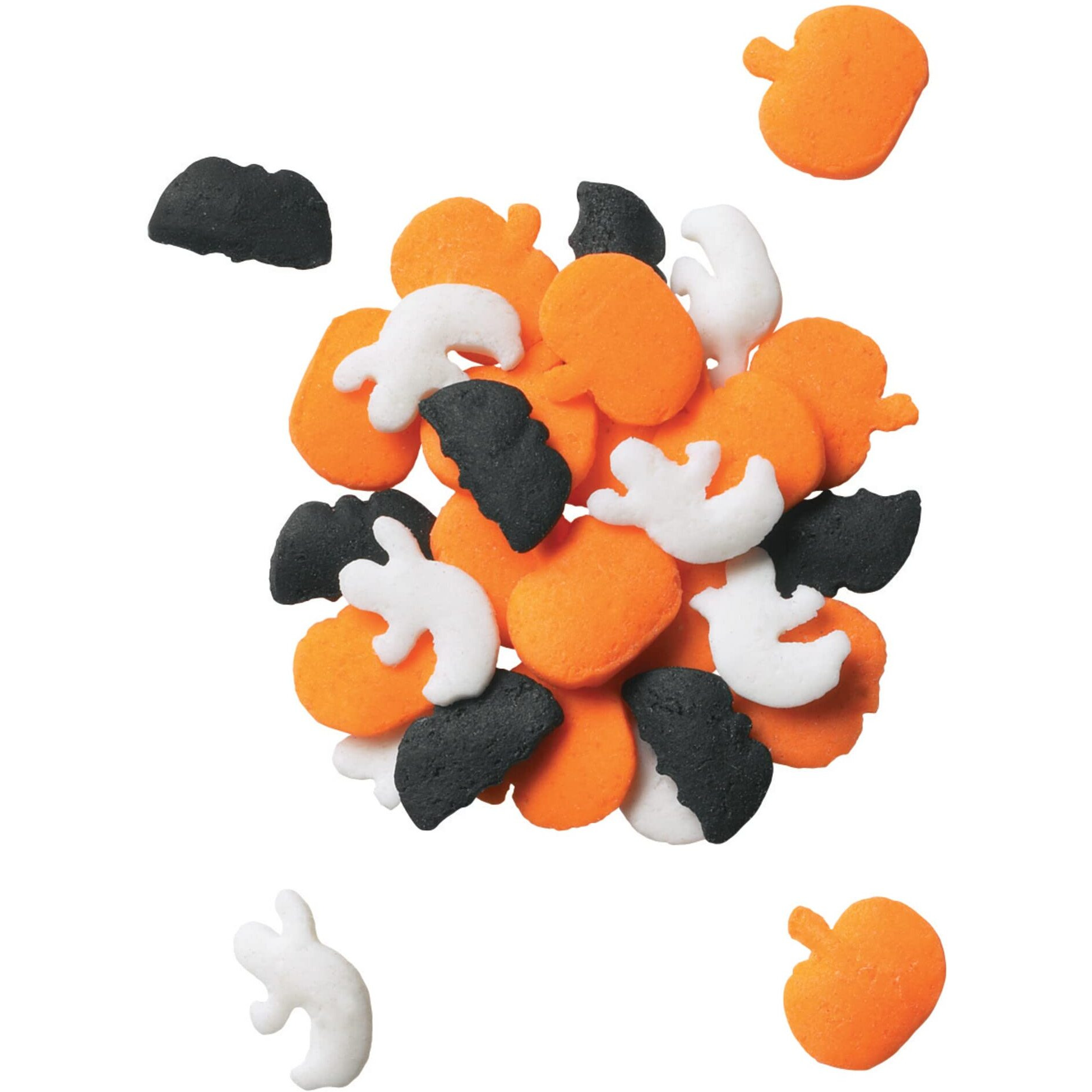 Decopac Spooky Halloween Edible Decorations Sprinkles Quins, Multicolored - Orange, White And Black, 18 Ounces