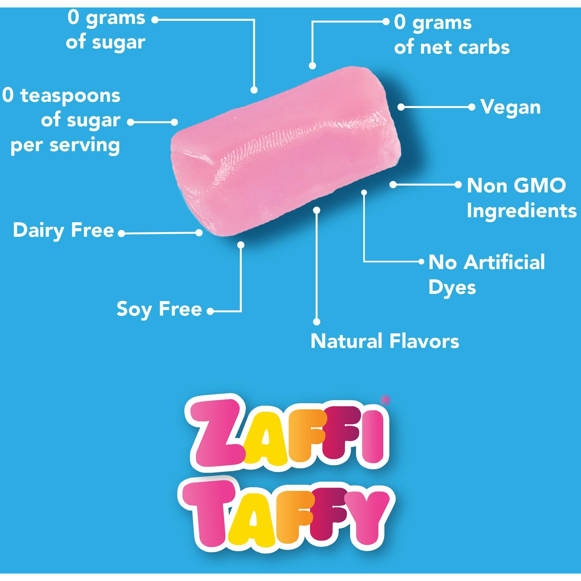 Zollipops Halloween Clean Teeth Zaffi Taffy, Natural Fruit, 10 Oz