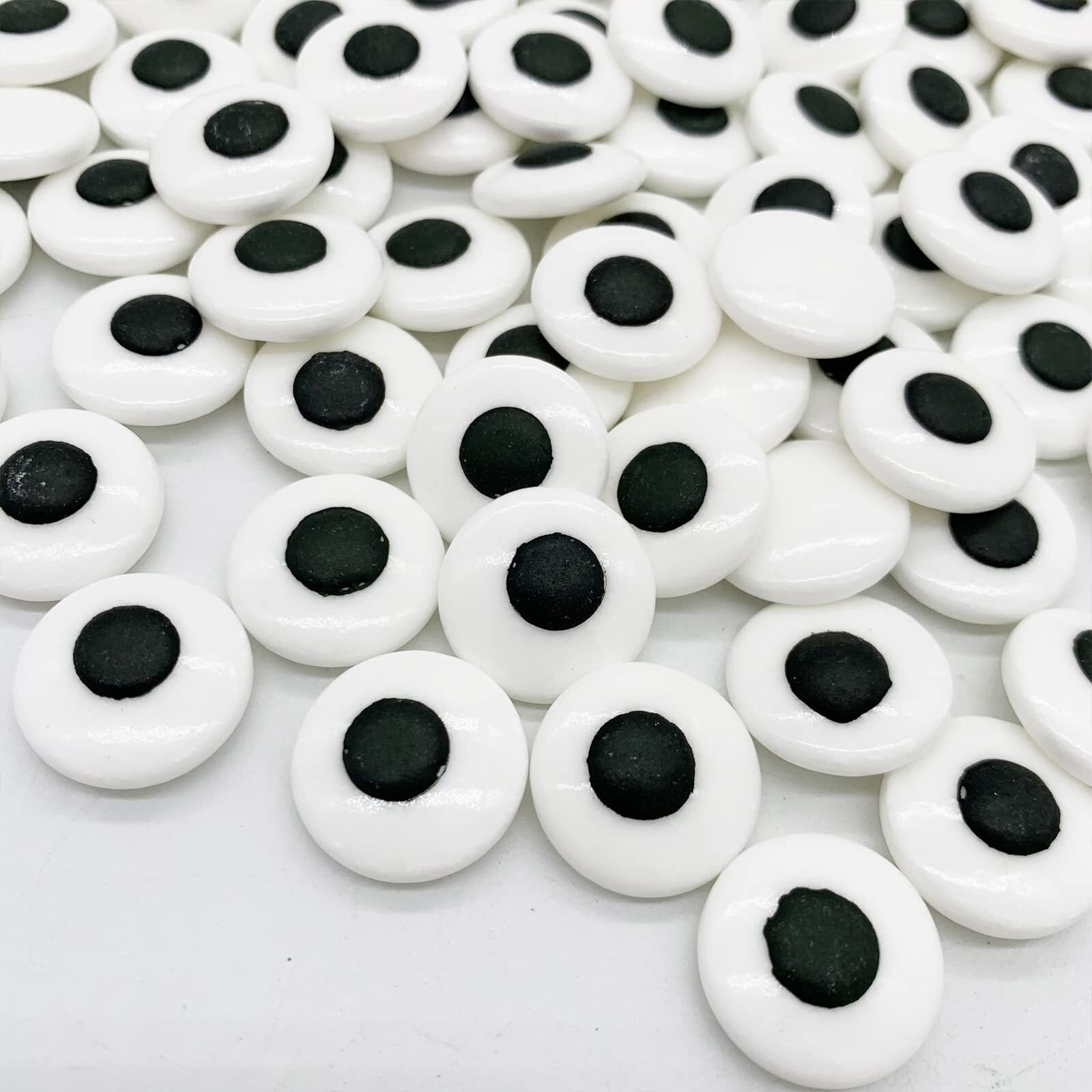 Halloween Small Candy Edible Eyeballs Big Eyes Sprinkle Cake Cupcake Toppers Dessert Cookie Decorations Party Supplies 2 Bottles 6.9Oz