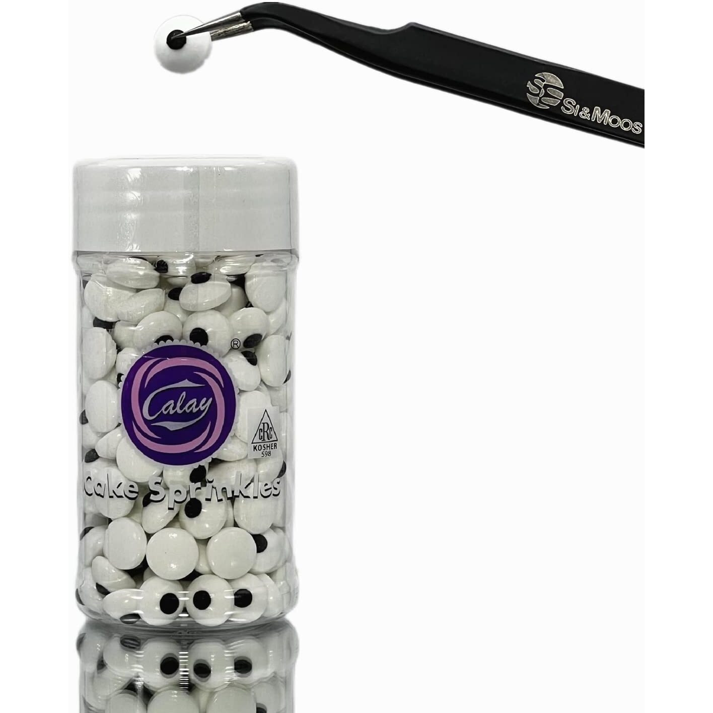 Small Edible Eyes For Decorating Candy Eyes Edible Eyes For Cupcakes Small Eyeball Sprinkles Edible Googly Eyes Kosher Halloween Eyes Sprinkles 2.75 Oz With Tweezers
