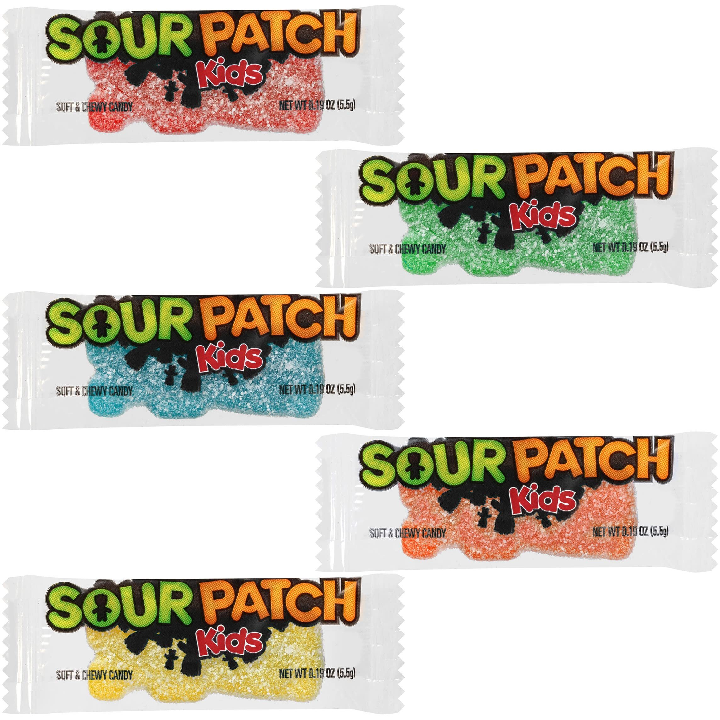Sour Patch Kids Big Individually Wrapped Soft & Chewy Halloween Candy, 100 Pieces
