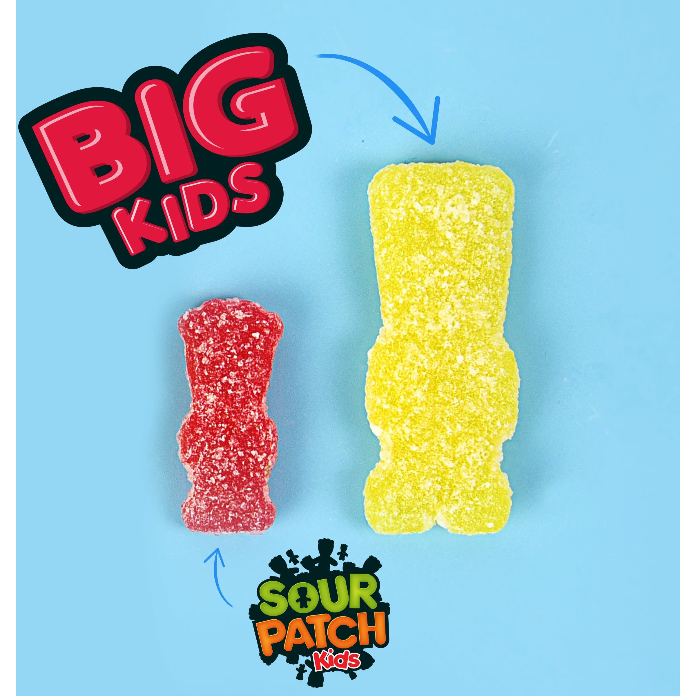Sour Patch Kids Big Individually Wrapped Soft & Chewy Halloween Candy, 100 Pieces