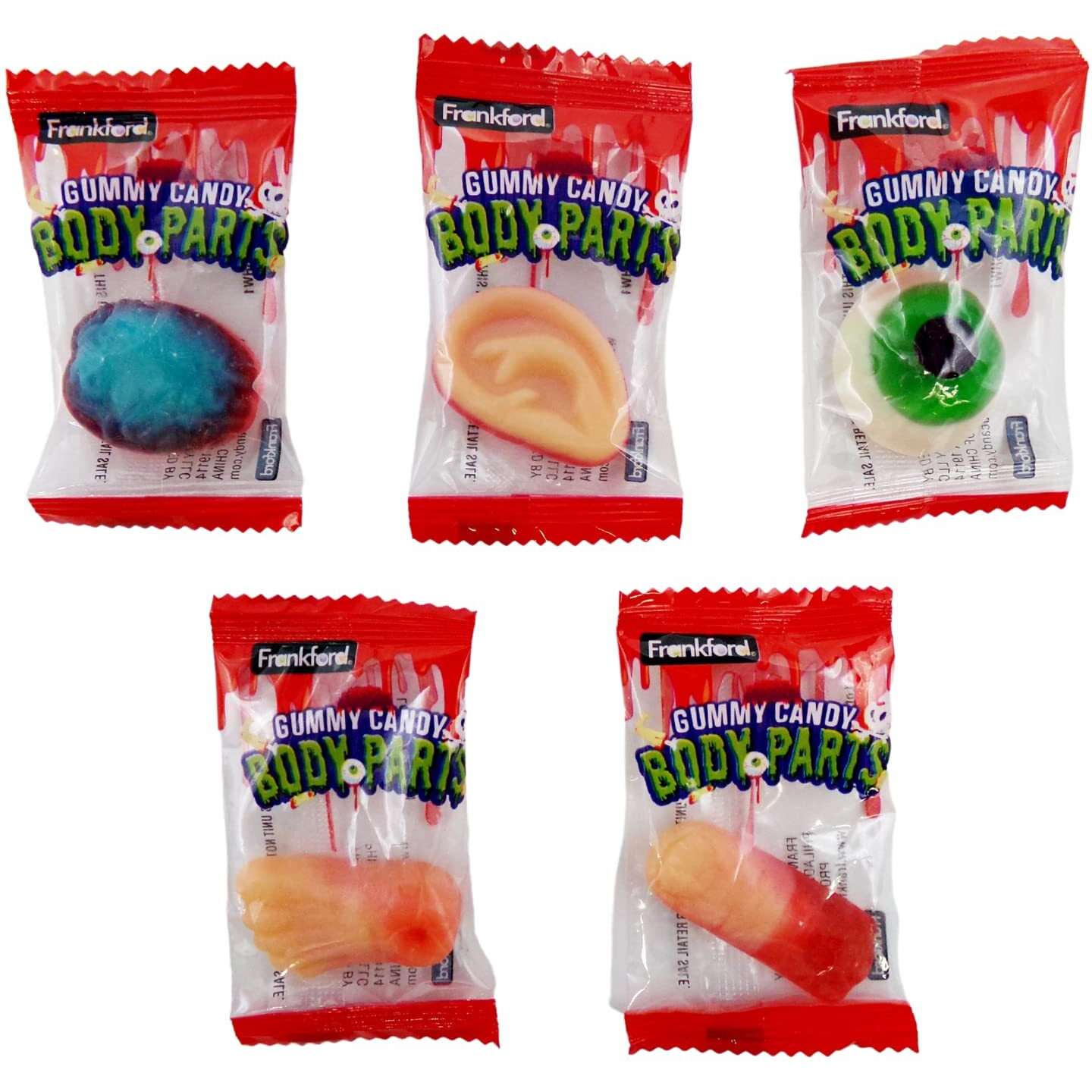 Frankford Halloween Gummy Candy Body Parts (50 Count)