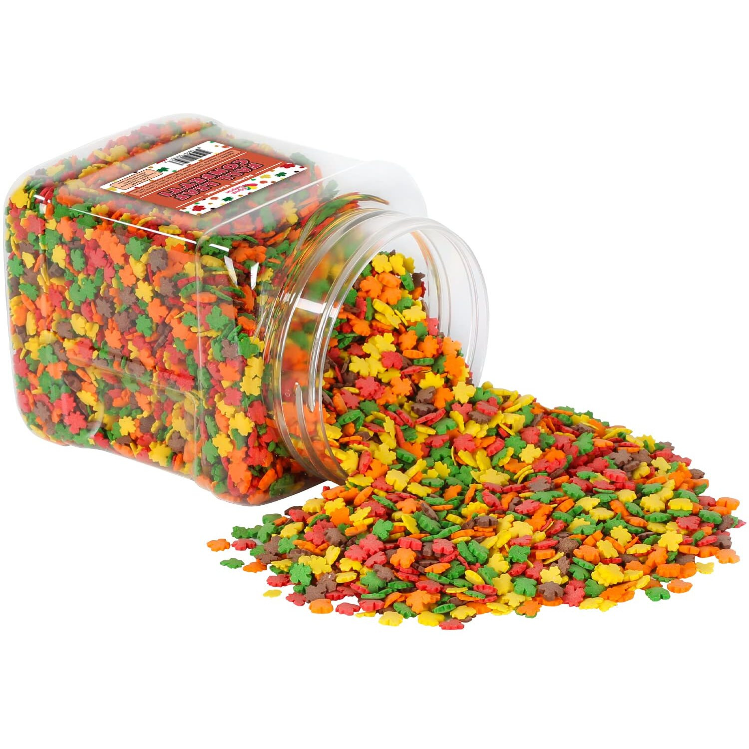 Fall Sprinkles - 1.2 Pounds - Bulk Halloween Sprinkles - Fall Leaf Sprinkles For Baking - Autumn Leaf Sprinkles - Thanksgiving Sprinkles For Cupcakes, Cookies, Cake Decorating