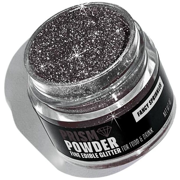 Fancy Sprinkles Halloween Season Premium Edible Glitter, 100% Edible Glitter For Sparkling Food & Drinks No Taste Or Texture (4G, Onyx Black)