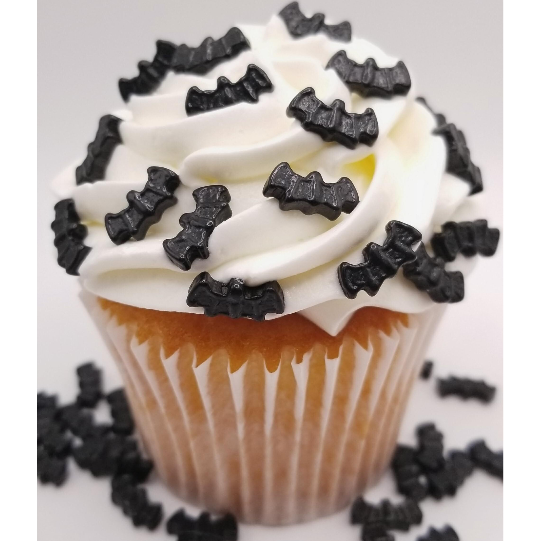 Ncs Black Bats Edible Candy Toppers, 8 Ounces - Great For Cupcakes, Cookies, Cakes, Cake Pops, And Party Tables