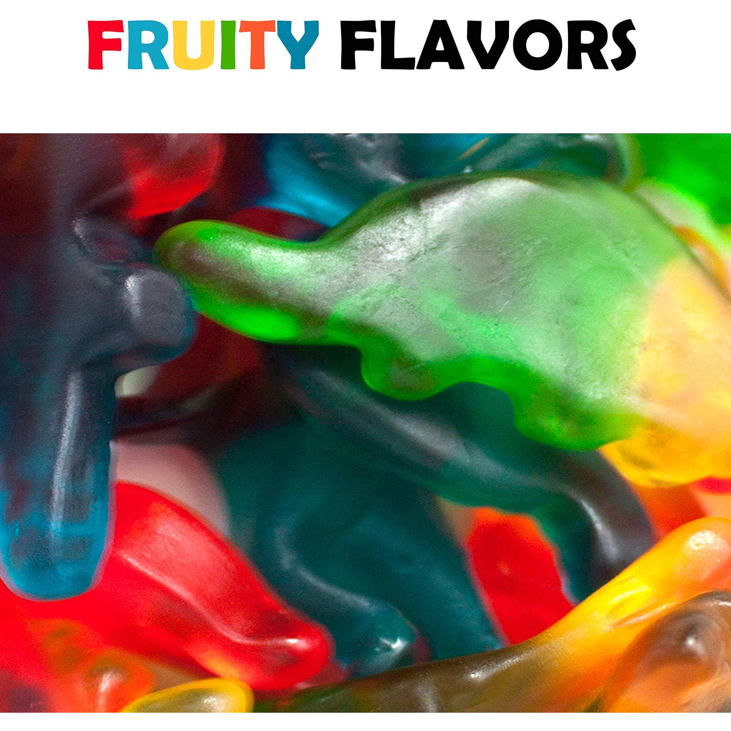 Dinosaur Guts Mixed Fruity Flavored Dinosaur Shapes Fun Unique Halloween Candy Gag Gift For Birthday Girls, Boys, Kids & Teens (5.5 Ounces)