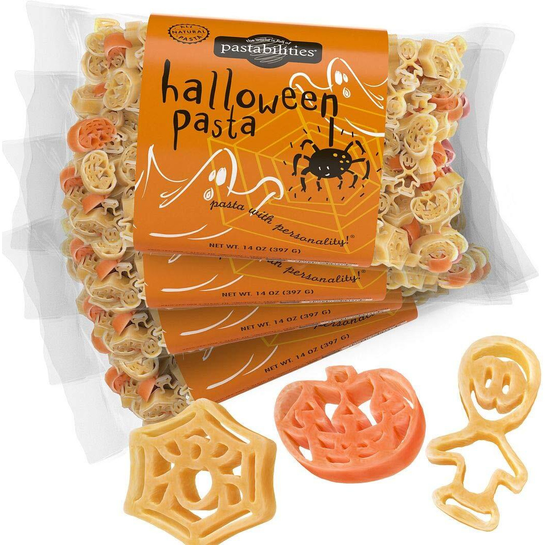 Pastabilities Halloween Pasta, Fun Shaped Pumpkin Spider And Ghost Noodles For Kids And Holidays, Non-Gmo Natural Wheat Pasta 14 Oz (4 Pack)