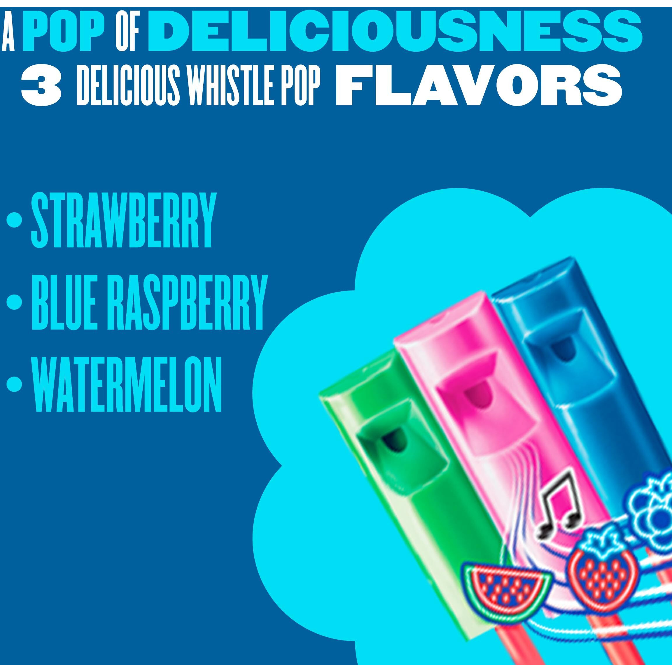 Chupa Chups Melody Pop, Halloween Trick Or Treat Candy Variety Pack, Assorted Flavors, Whistle Lollipops, Individually Wrapped Candy, 30 Count Showbox Case