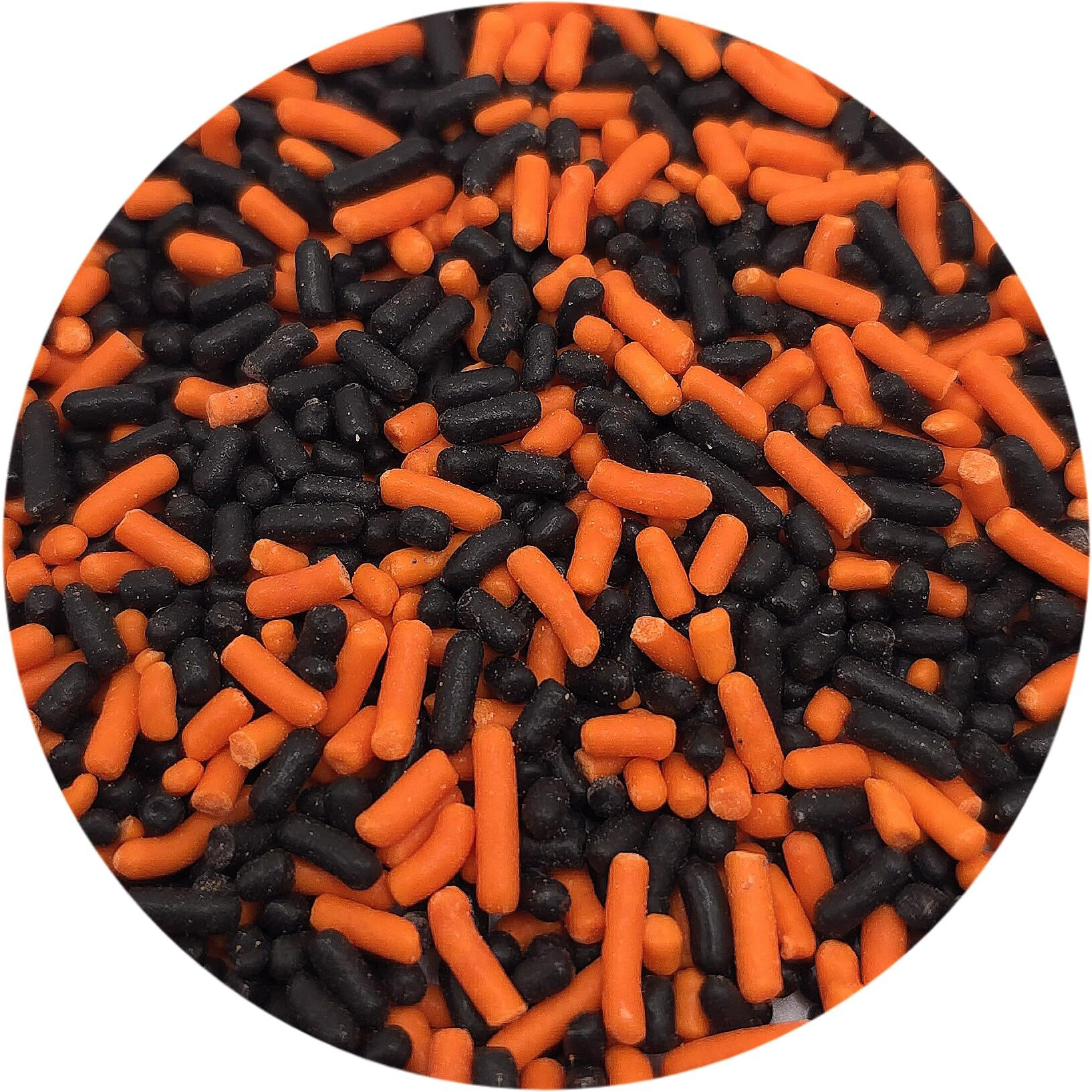 Ncs Halloween Orange And Black Edible Jimmies Sprinkles, 8 Ounces - Great For Cupcakes, Cookies, Cakes, Cakes Pops, Donuts