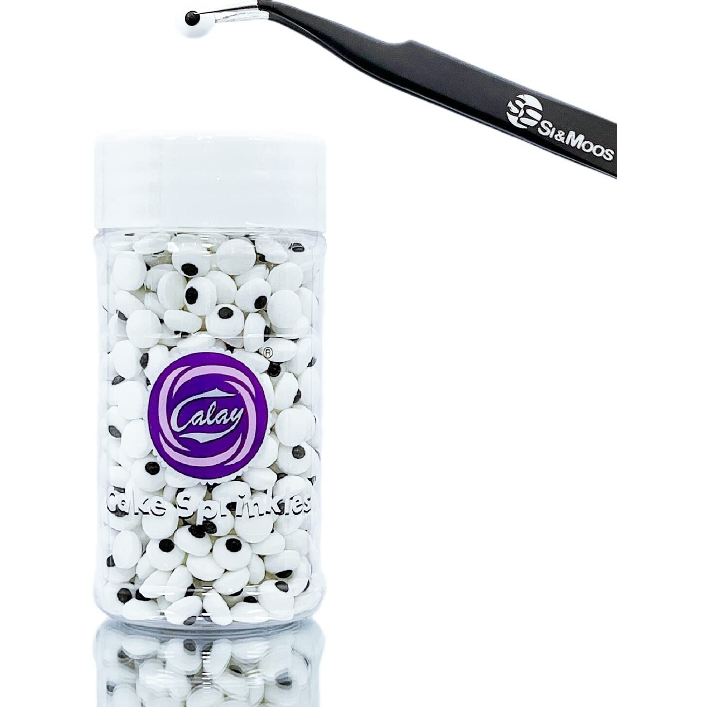 Edible Eyes For Decorating Mini Candy Eyes For Decorating Edible Eyes For Cupcakes Mini Eyeball Sprinkles Edible Googly Eyes Edible Halloween Eyeball Candy Halloween Eyes Sprinkles 2.8 Oz With Tweezers