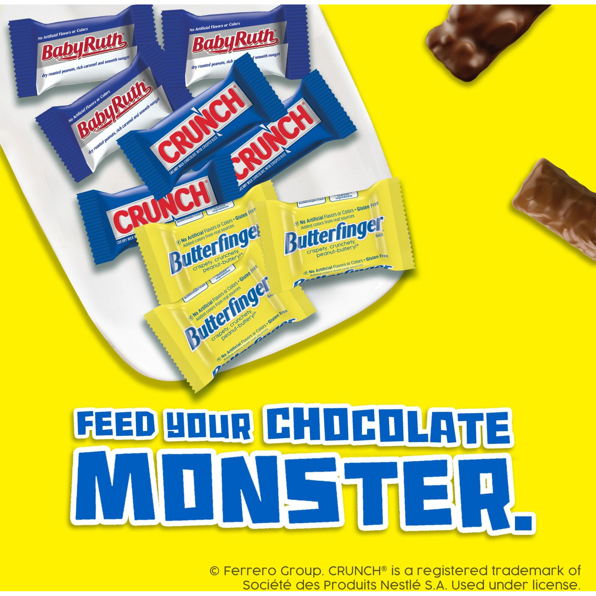 Butterfinger Unwrapped Minis, Bulk 12 Bags, Chocolatey, Peanut-Buttery, Resealable Bag, Halloween Candy, 8 Oz Each