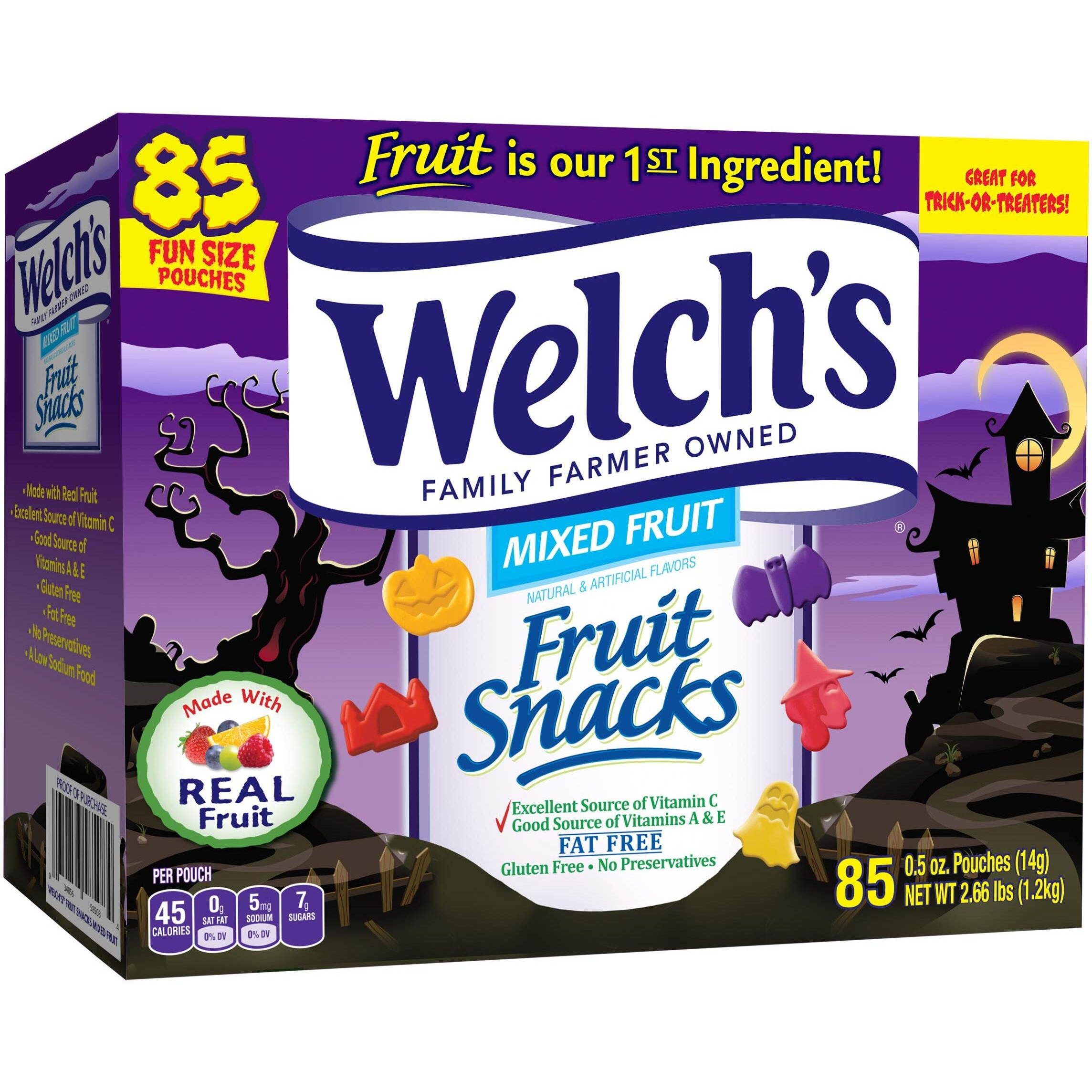 Welch's Halloween Fun Size Fruit Snacks, 0.5 Ounce, 85 Count